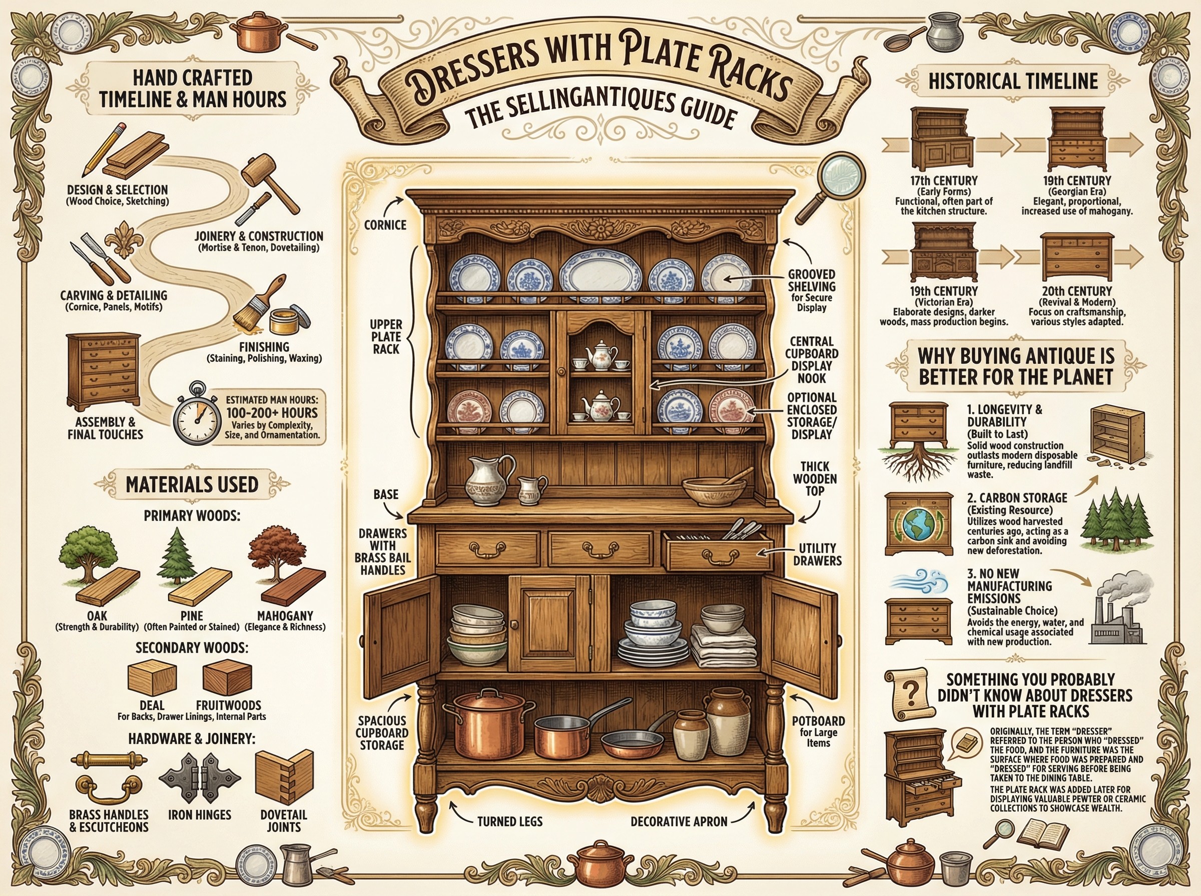 Dressers With Plate Racks Guide Infographic