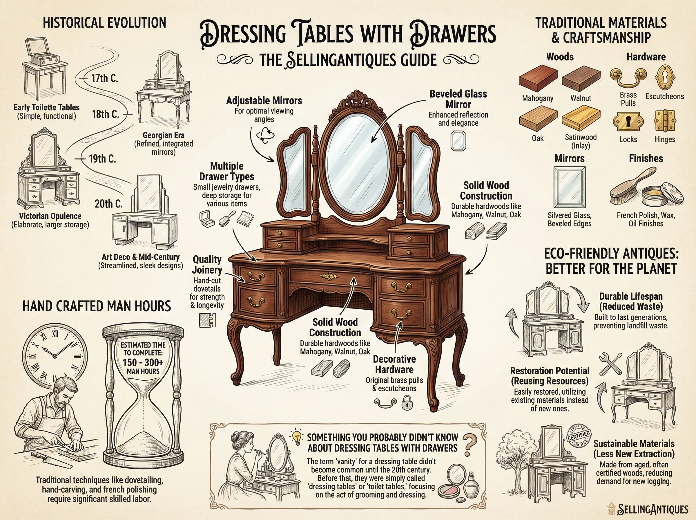 Dressing Tables With Drawers Guide Infographic