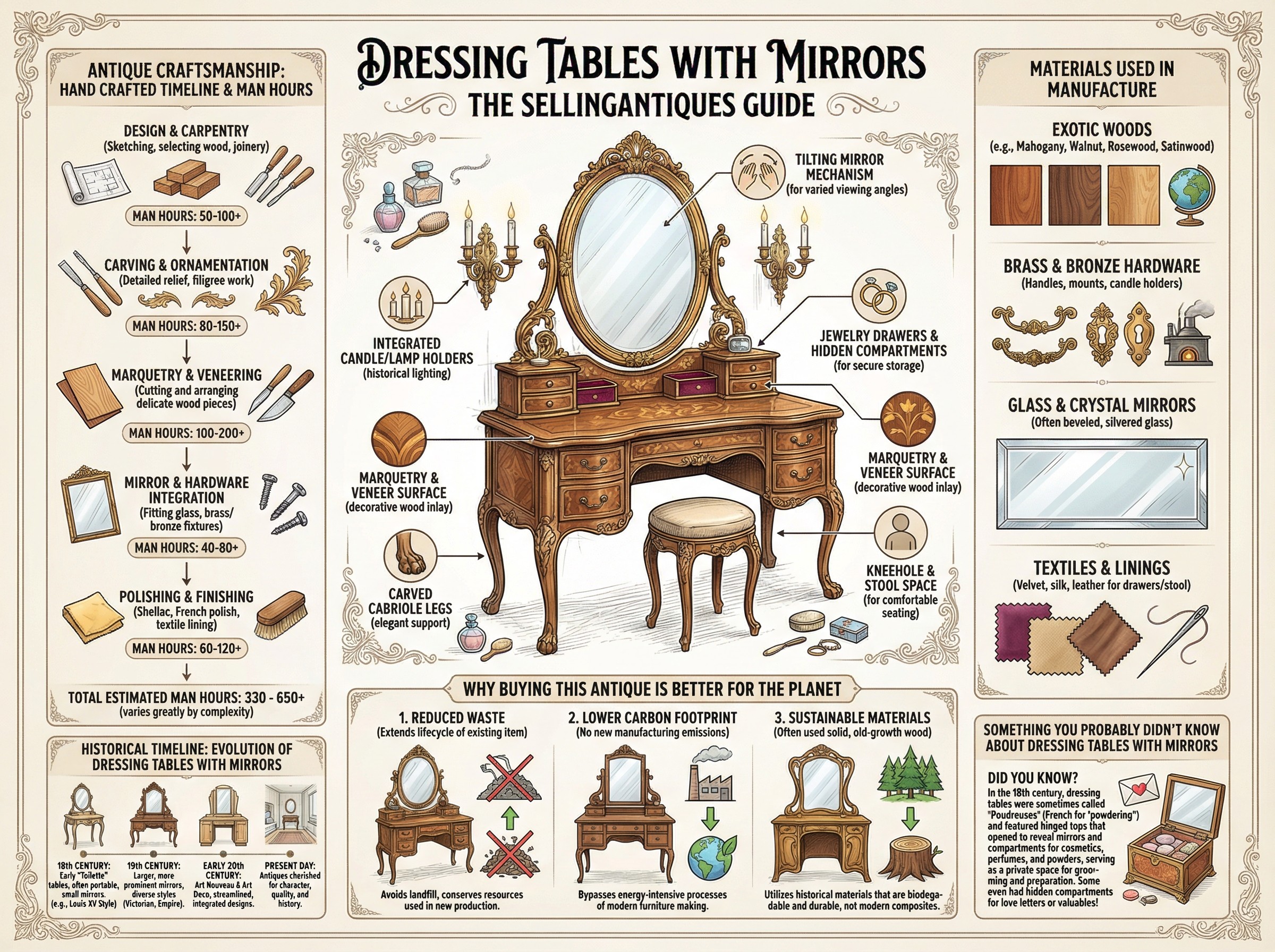 Dressing Tables With Mirrors Guide Infographic