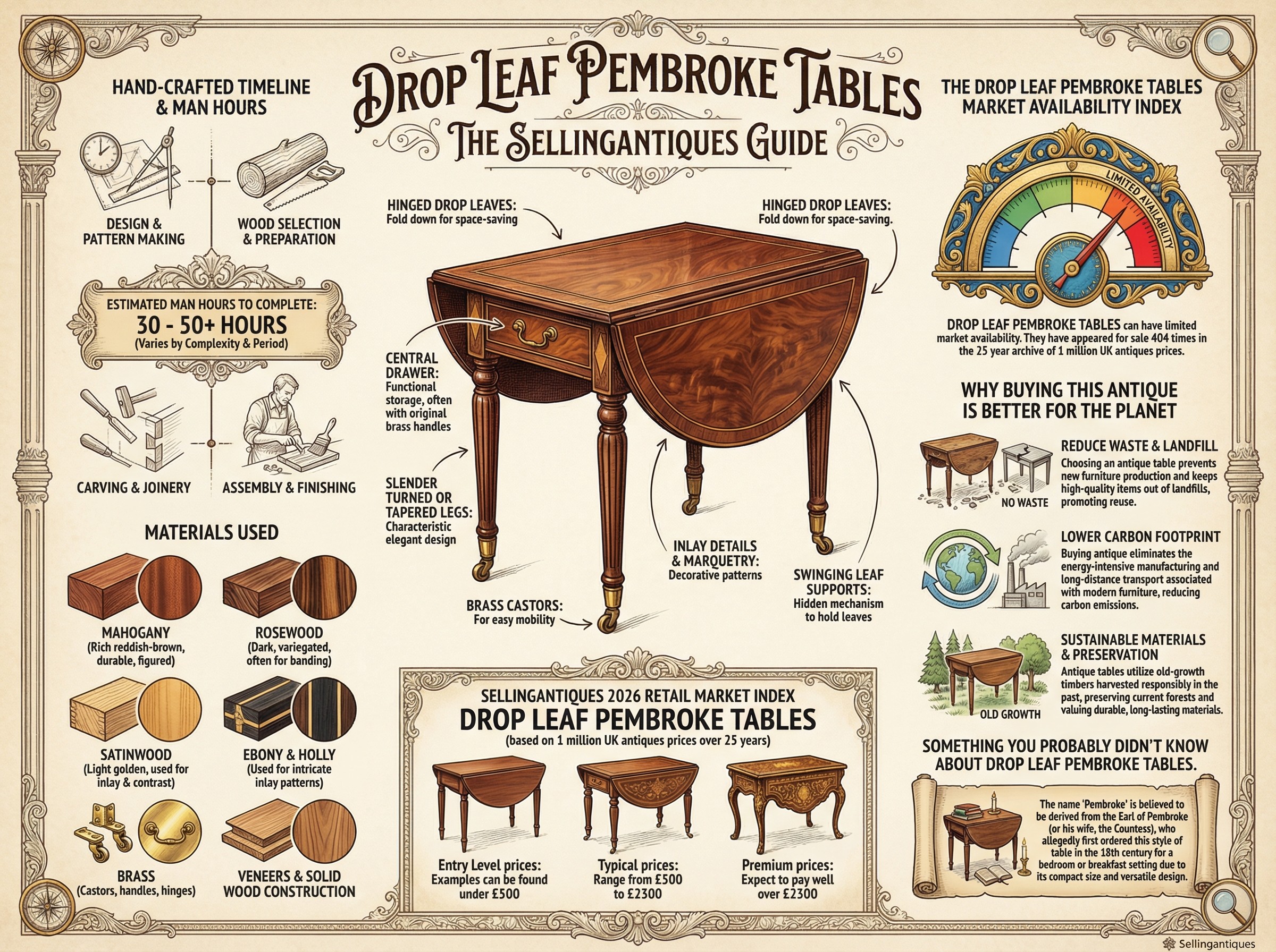 Drop Leaf Pembroke Tables Guide Infographic