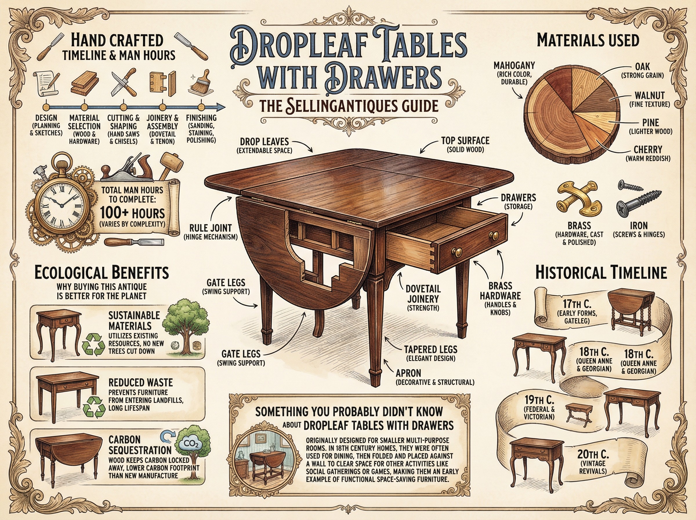 Dropleaf Tables With Drawers Guide Infographic