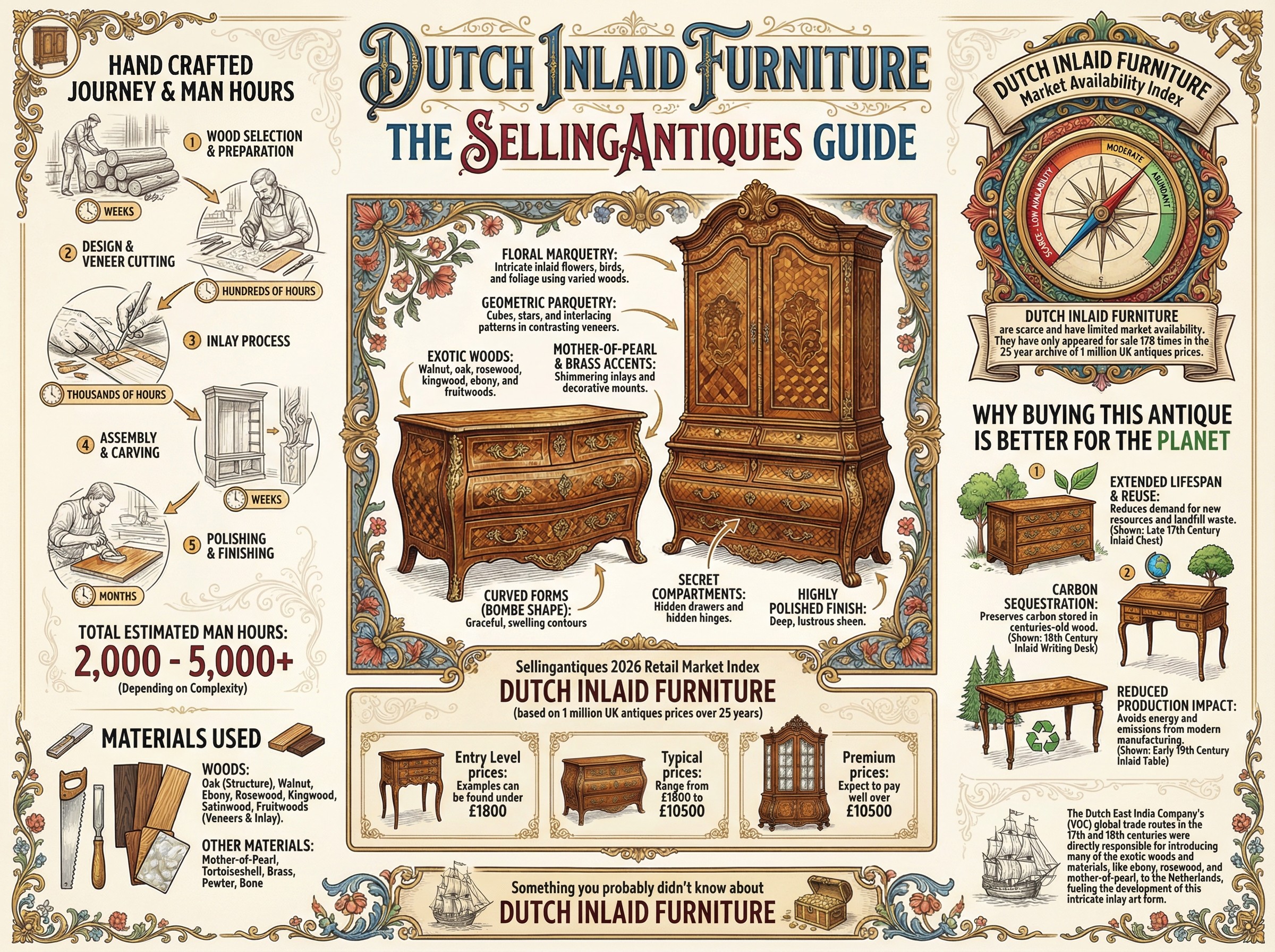 Dutch Inlaid Furniture Guide Infographic