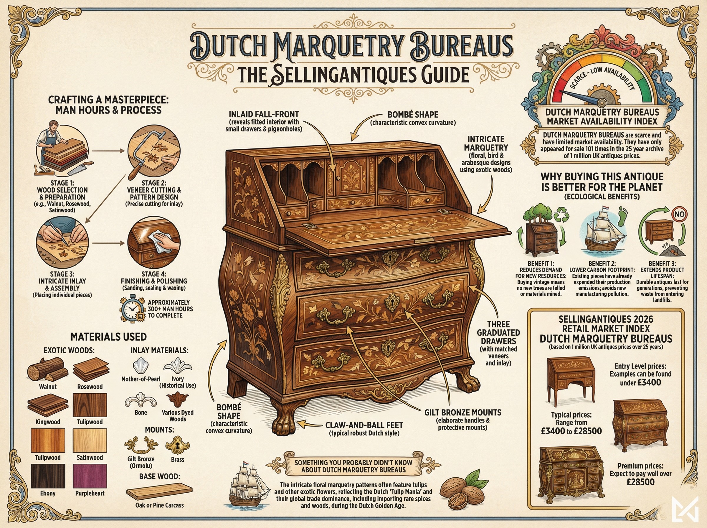 Dutch Marquetry Bureaus Guide Infographic
