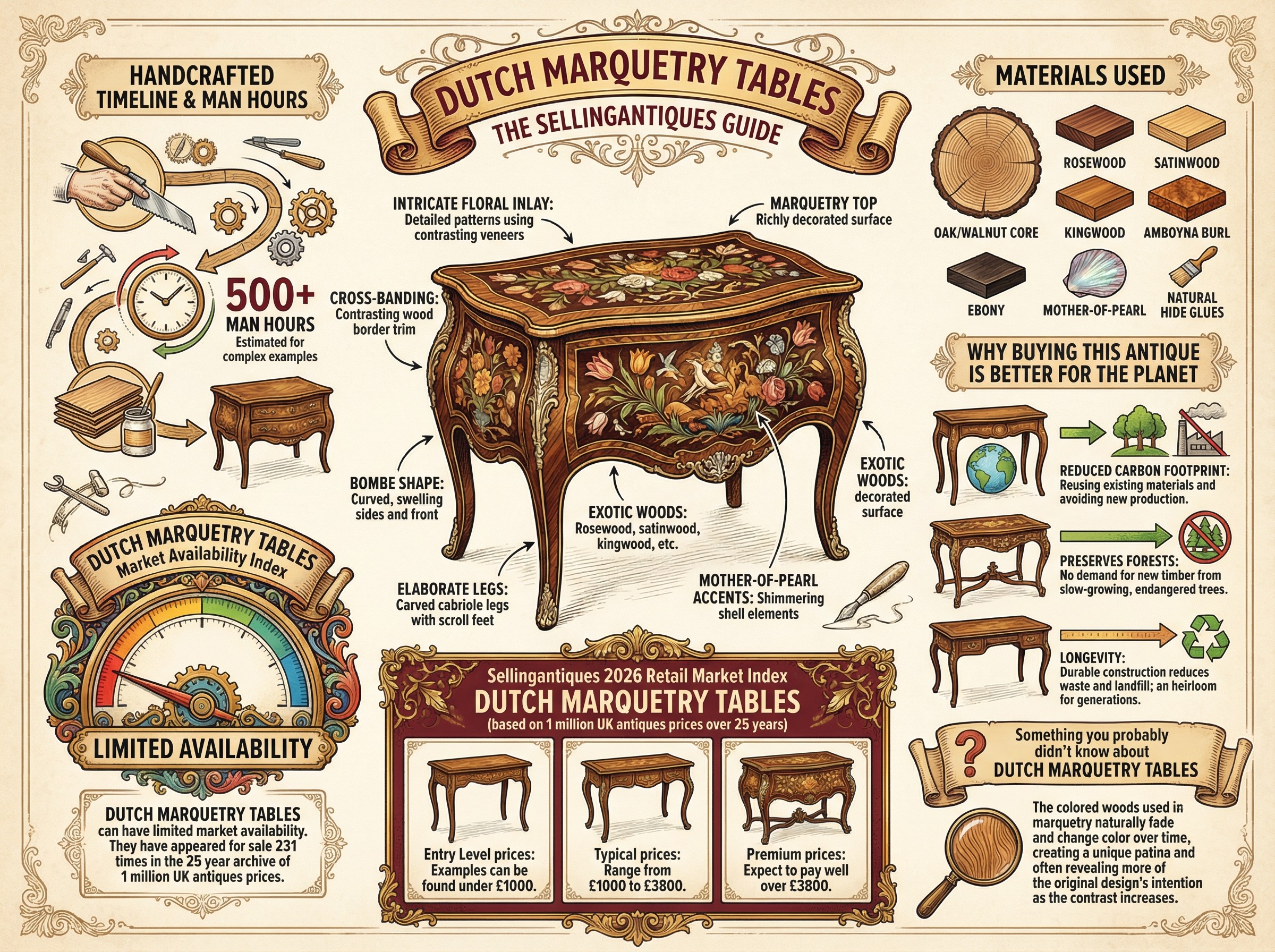 Dutch Marquetry Tables Guide Infographic