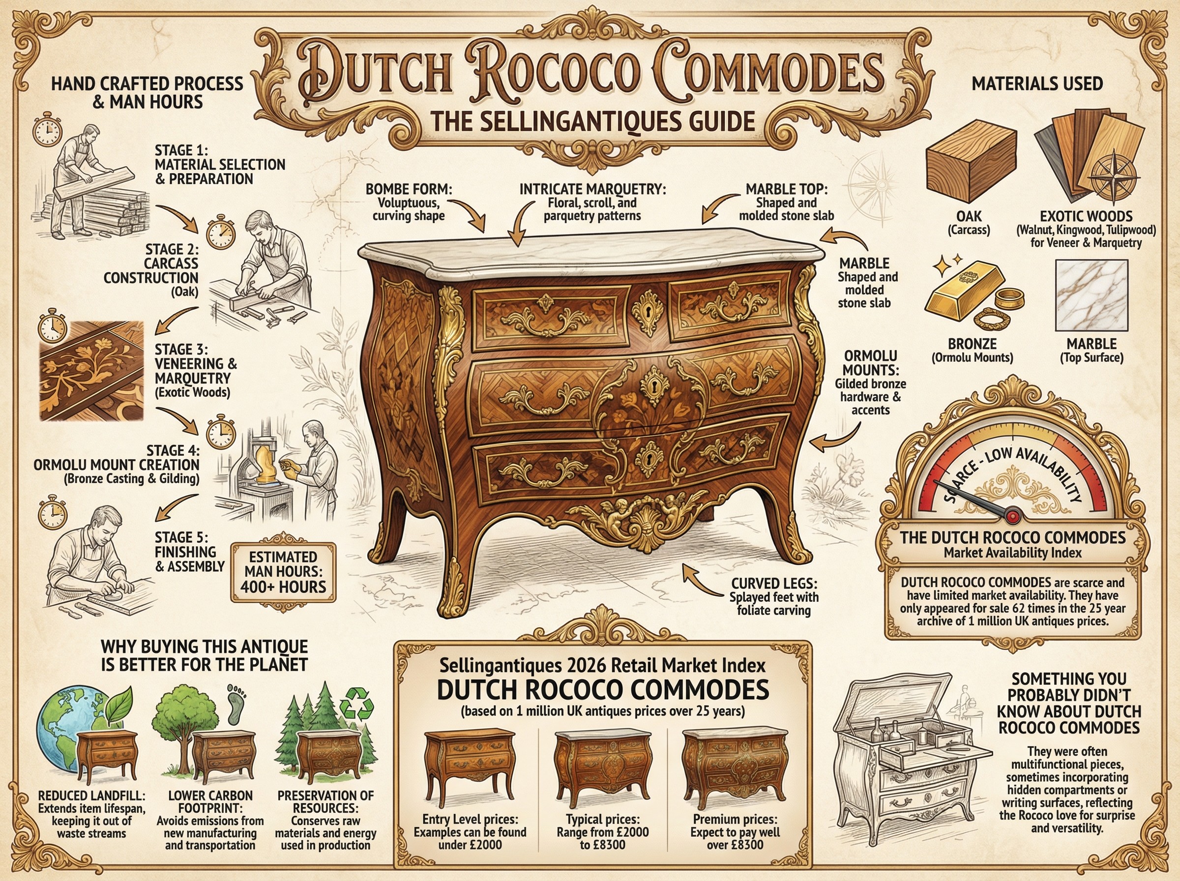 Dutch Rococo Commodes Guide Infographic