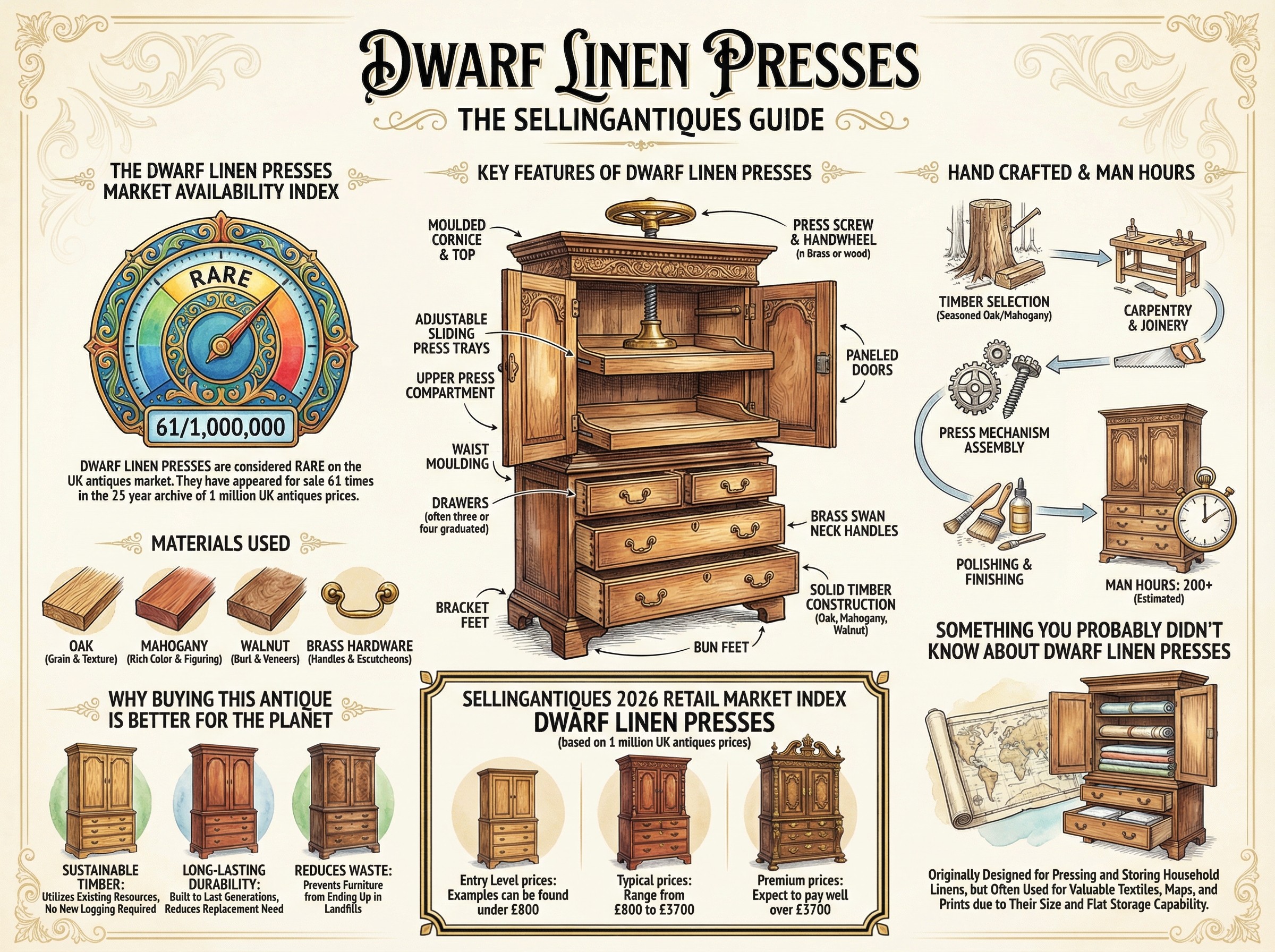 Dwarf Linen Presses Guide Infographic