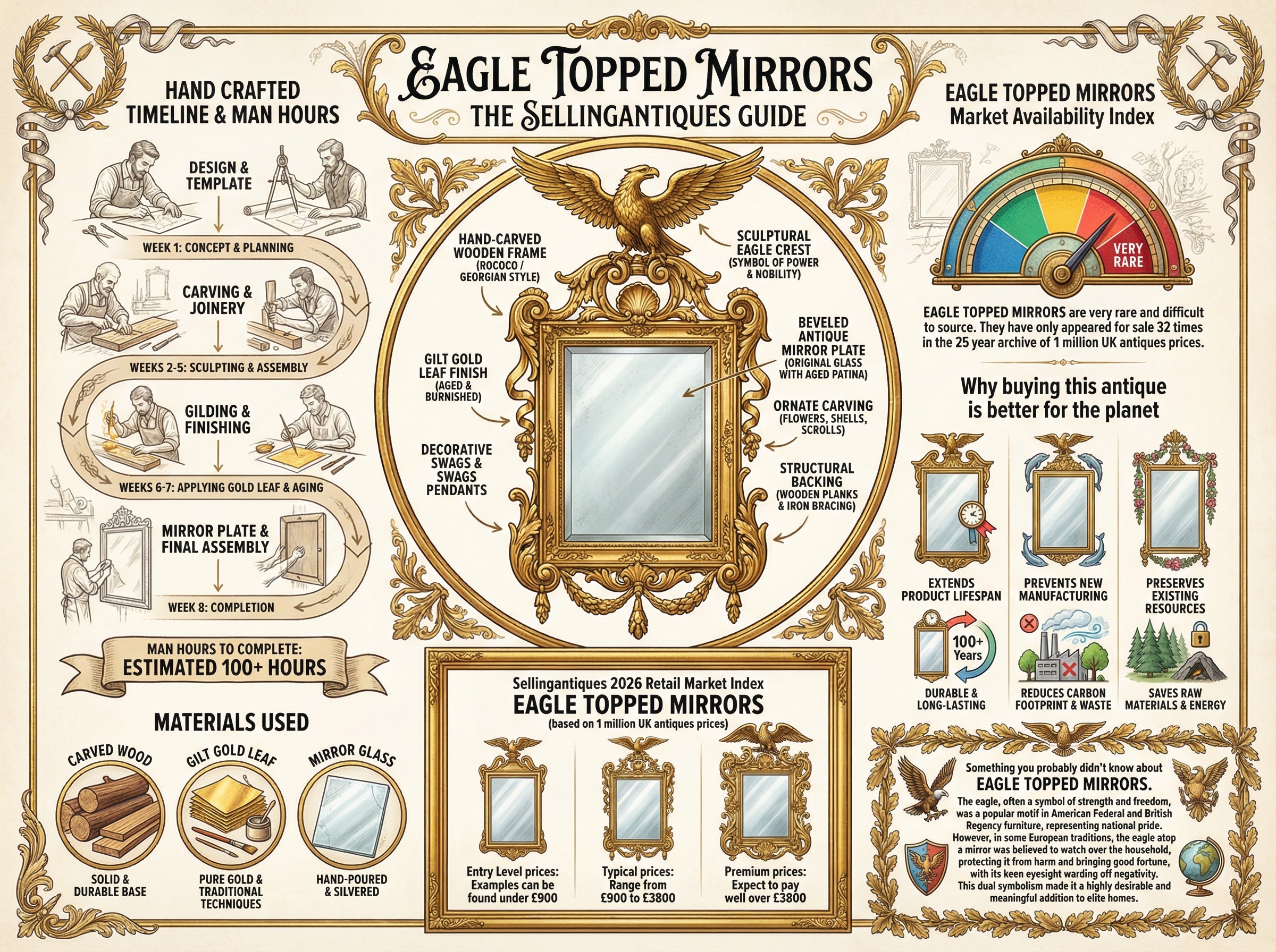 Eagle Topped Mirrors Guide Infographic