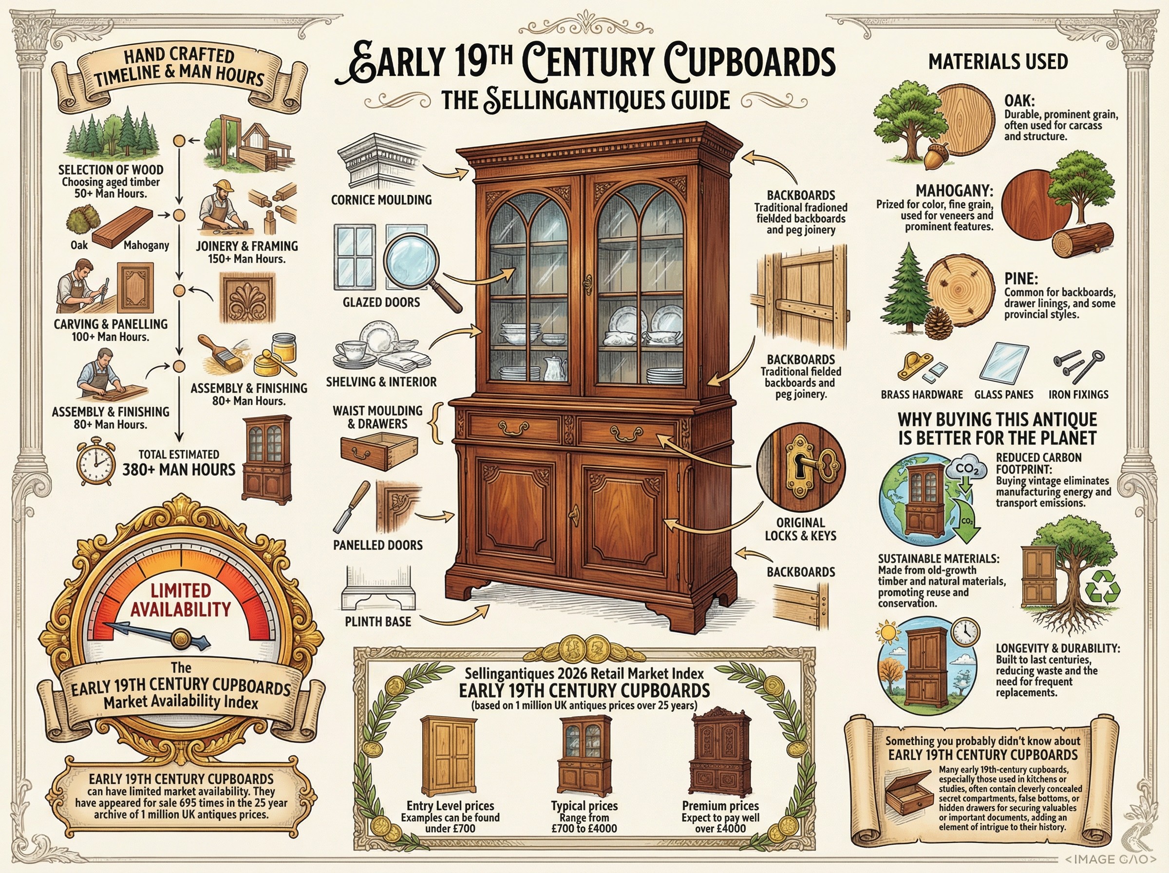 Early 19th Century Cupboards Guide Infographic