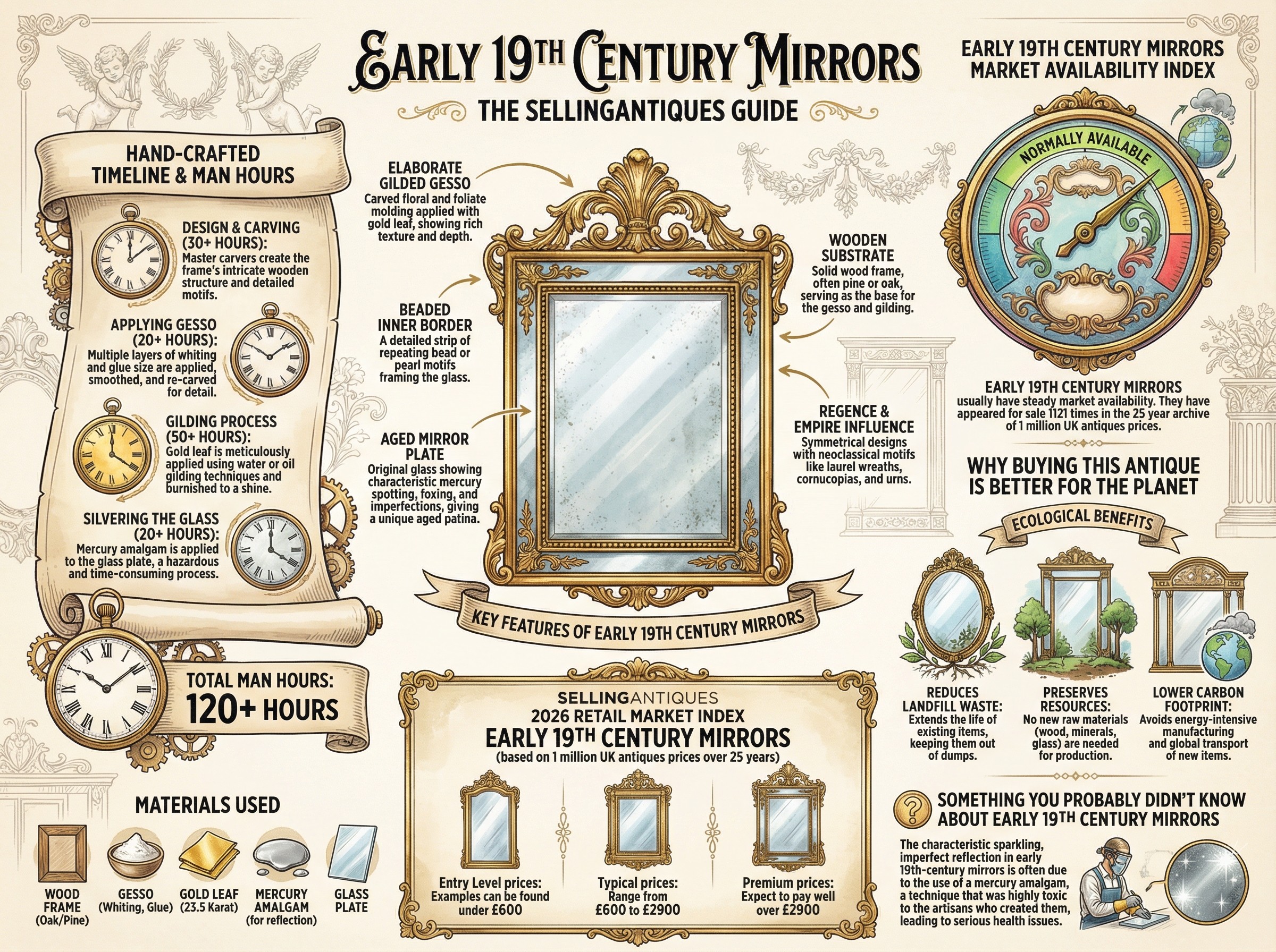 Early 19th Century Mirrors Guide Infographic