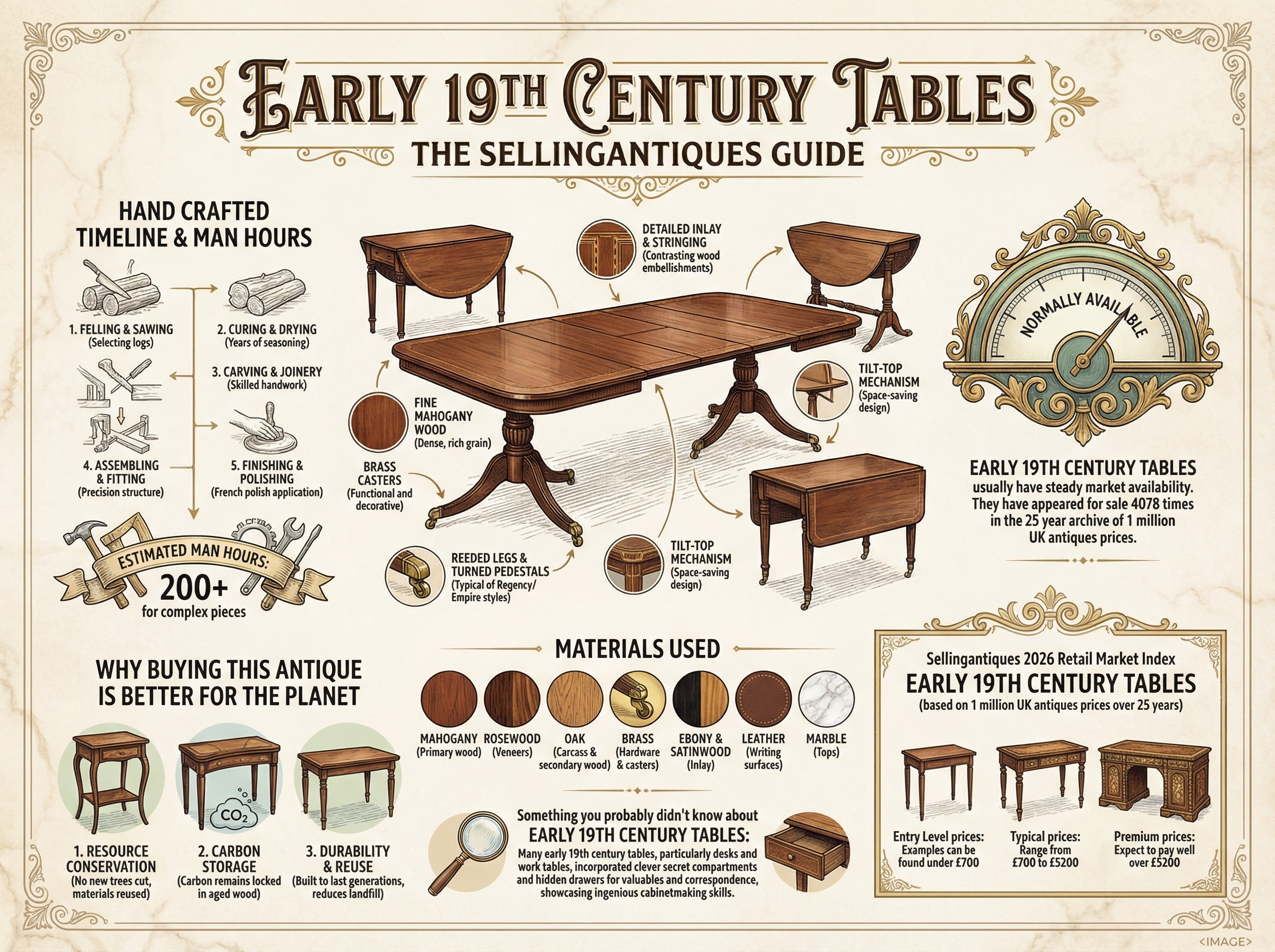 Early 19th Century Tables Guide Infographic