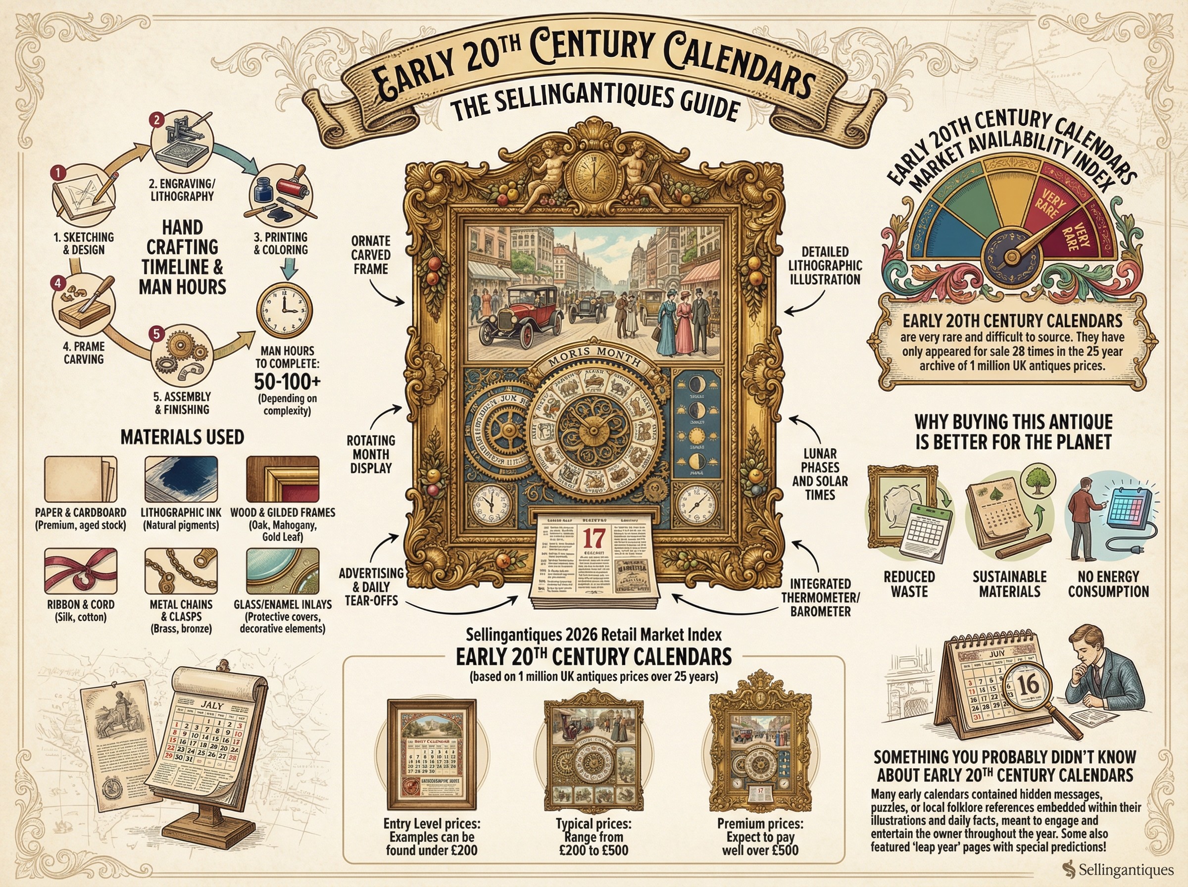 Early 20th Century Calendars Guide Infographic