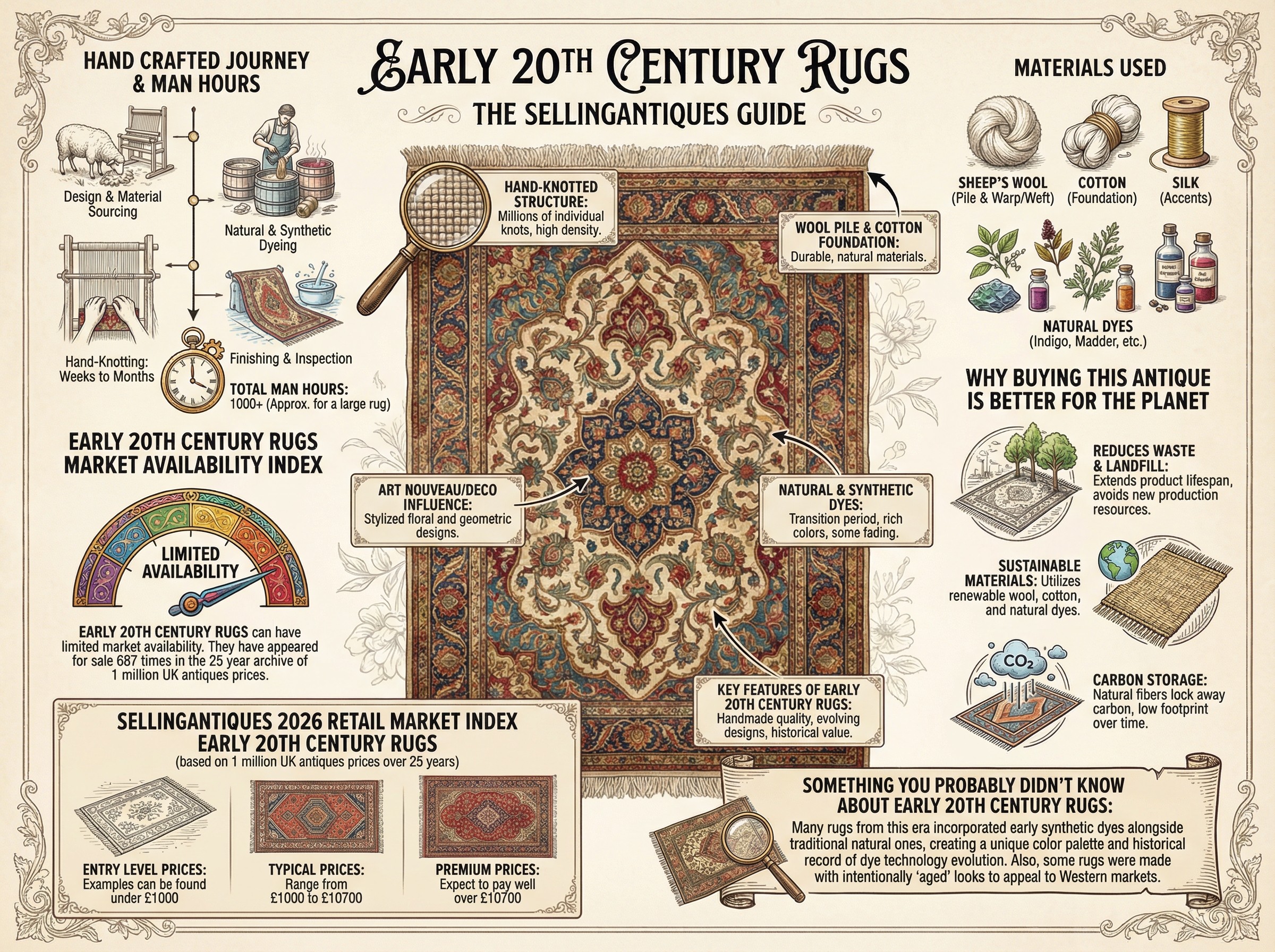 Early 20th Century Rugs Guide Infographic