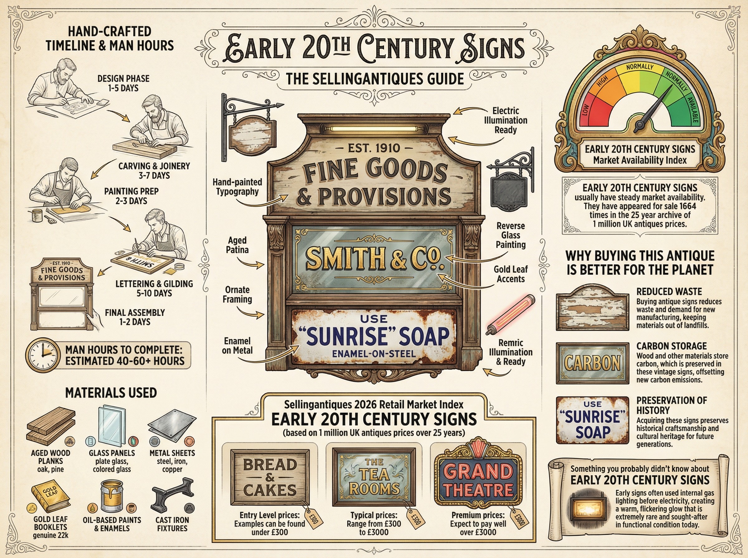 Early 20th Century Signs Guide Infographic