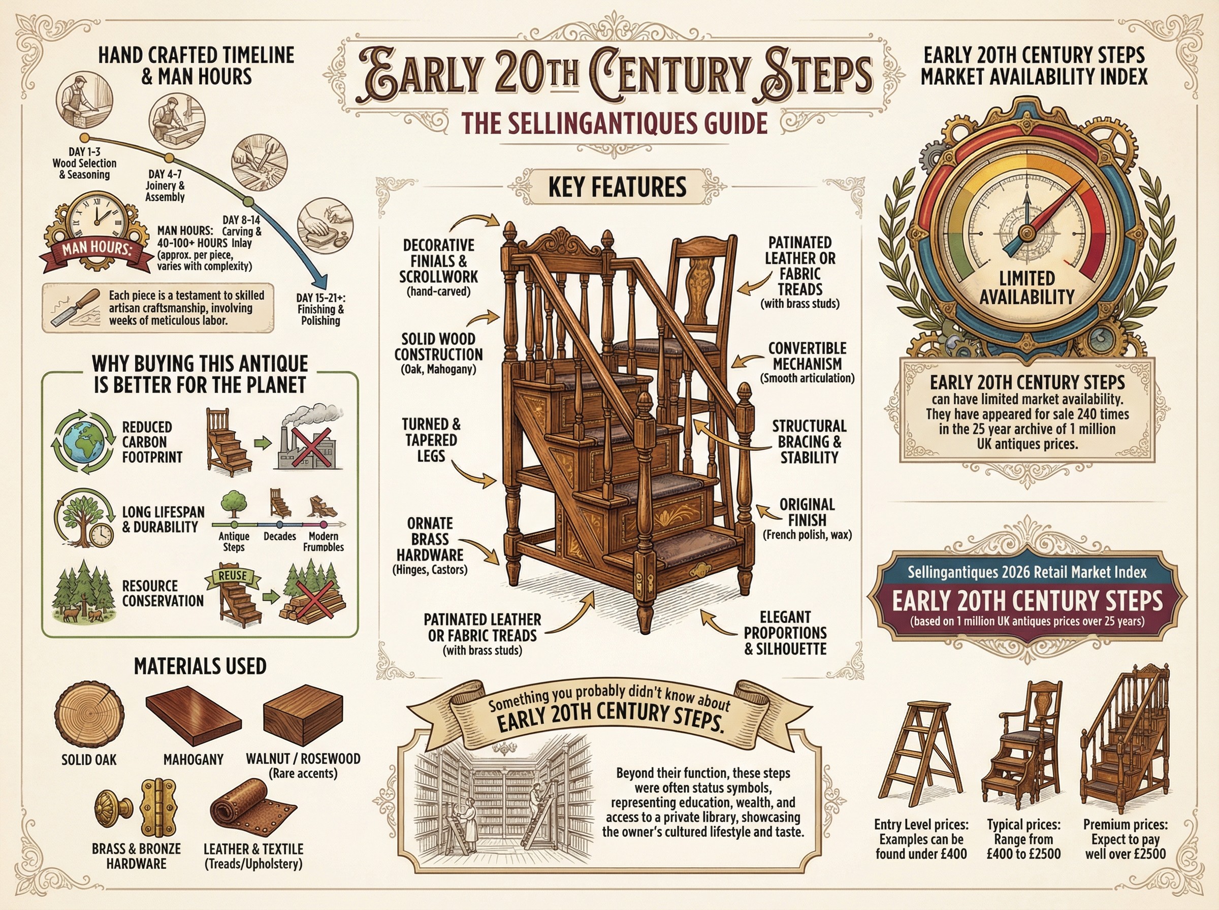 Early 20th Century Steps Guide Infographic