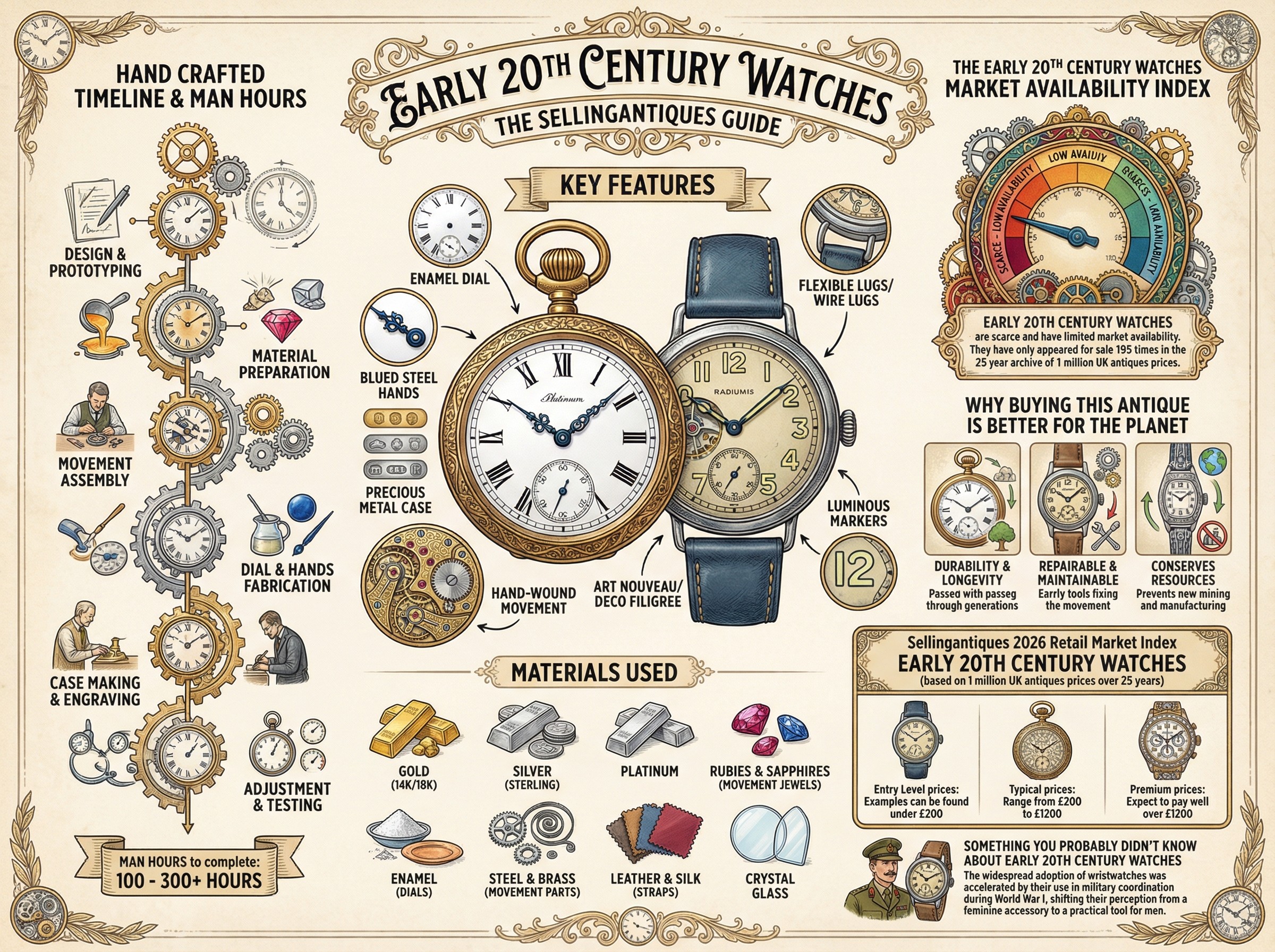 Early 20th Century Watches Guide Infographic