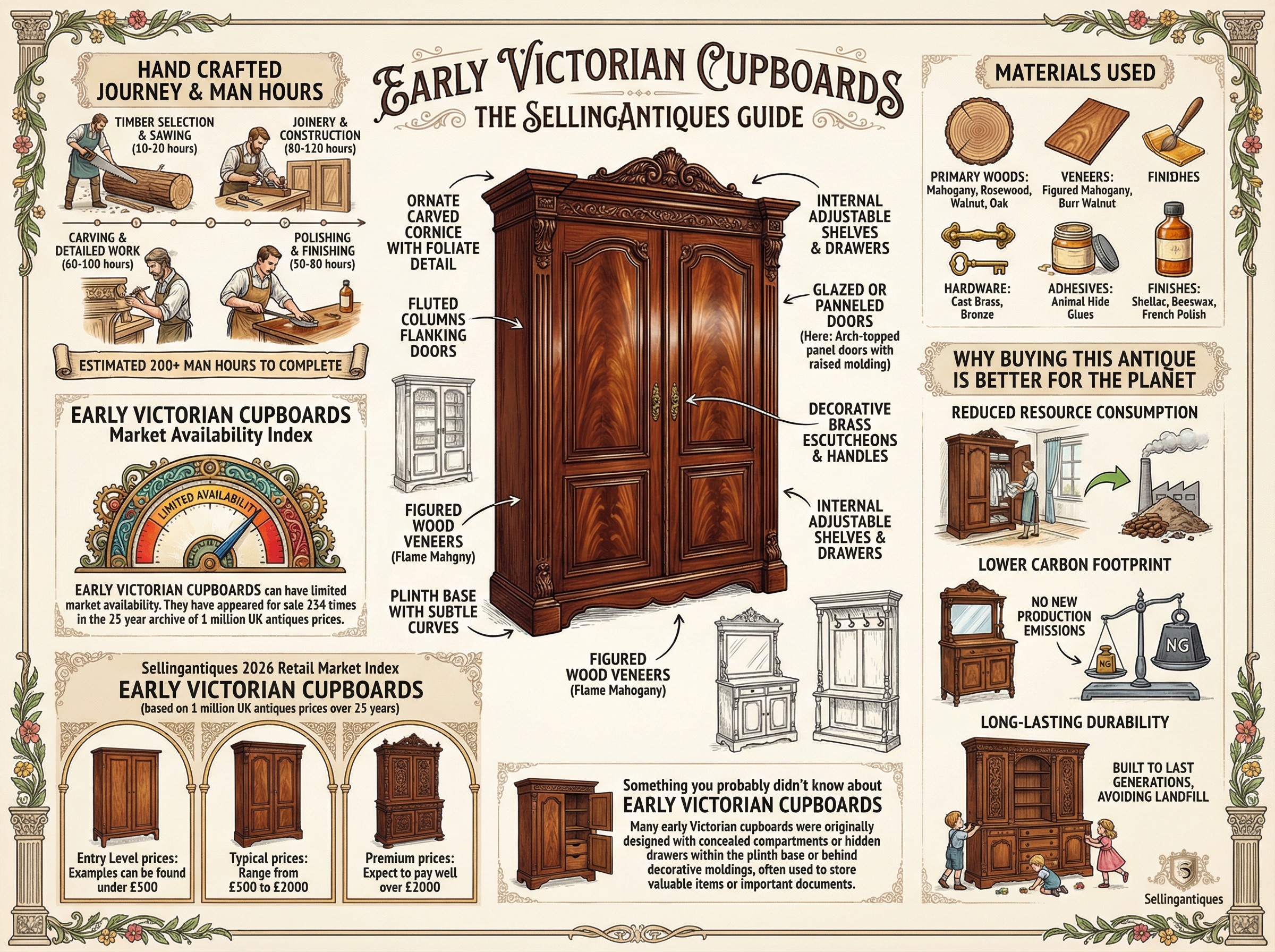 Early Victorian Cupboards Guide Infographic