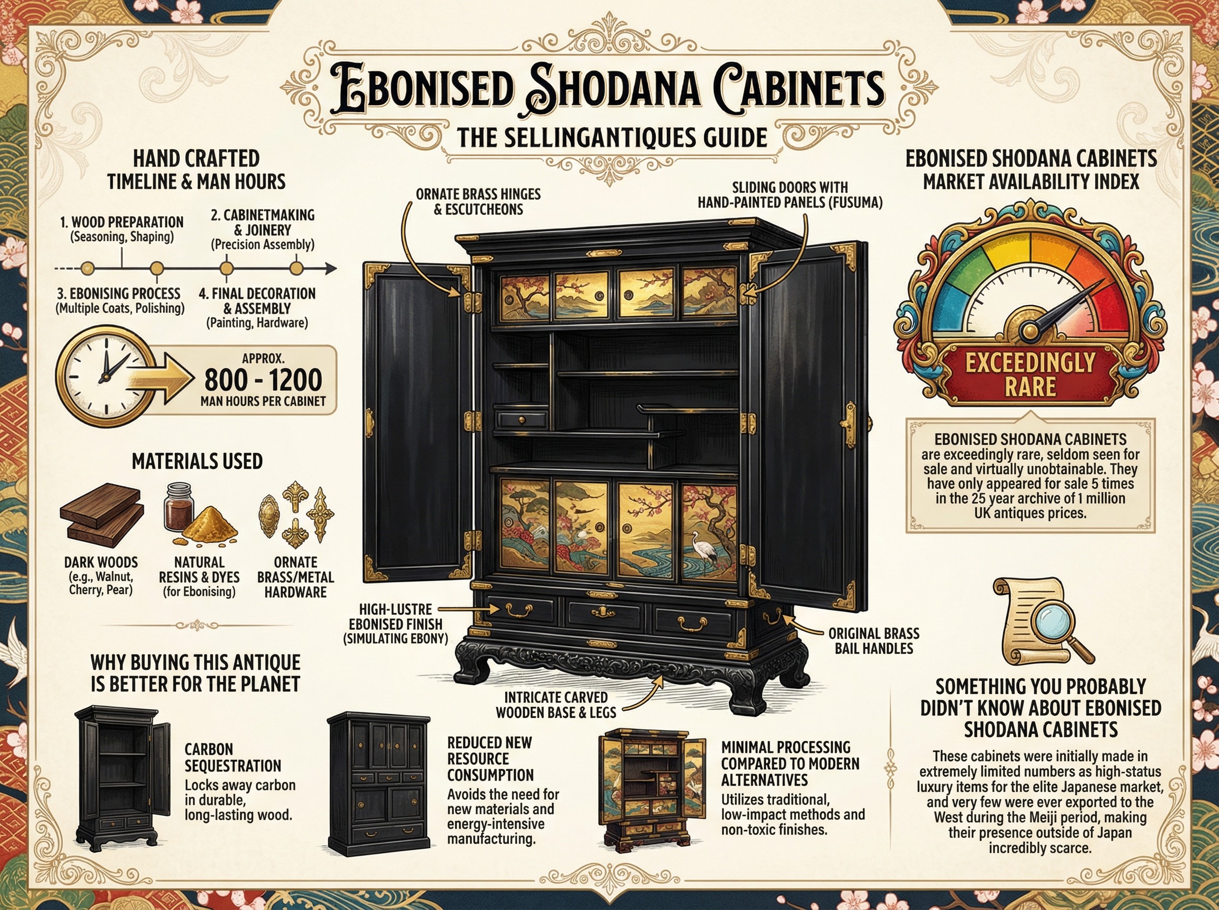 Ebonised Shodana Cabinets Guide Infographic
