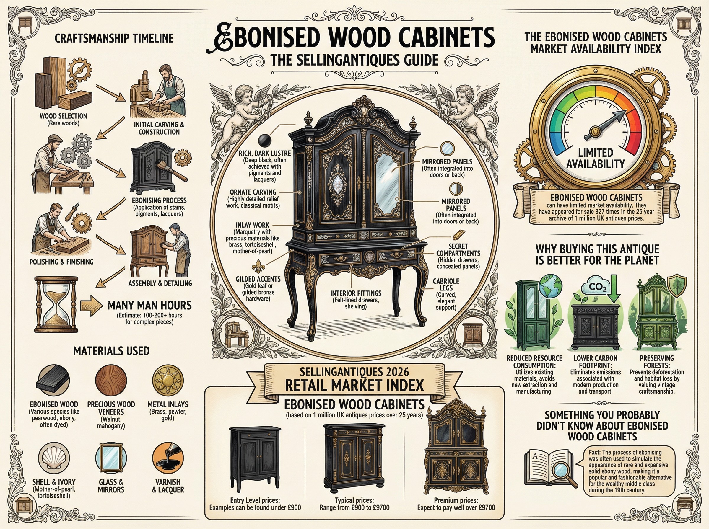 Ebonised Wood Cabinets Guide Infographic