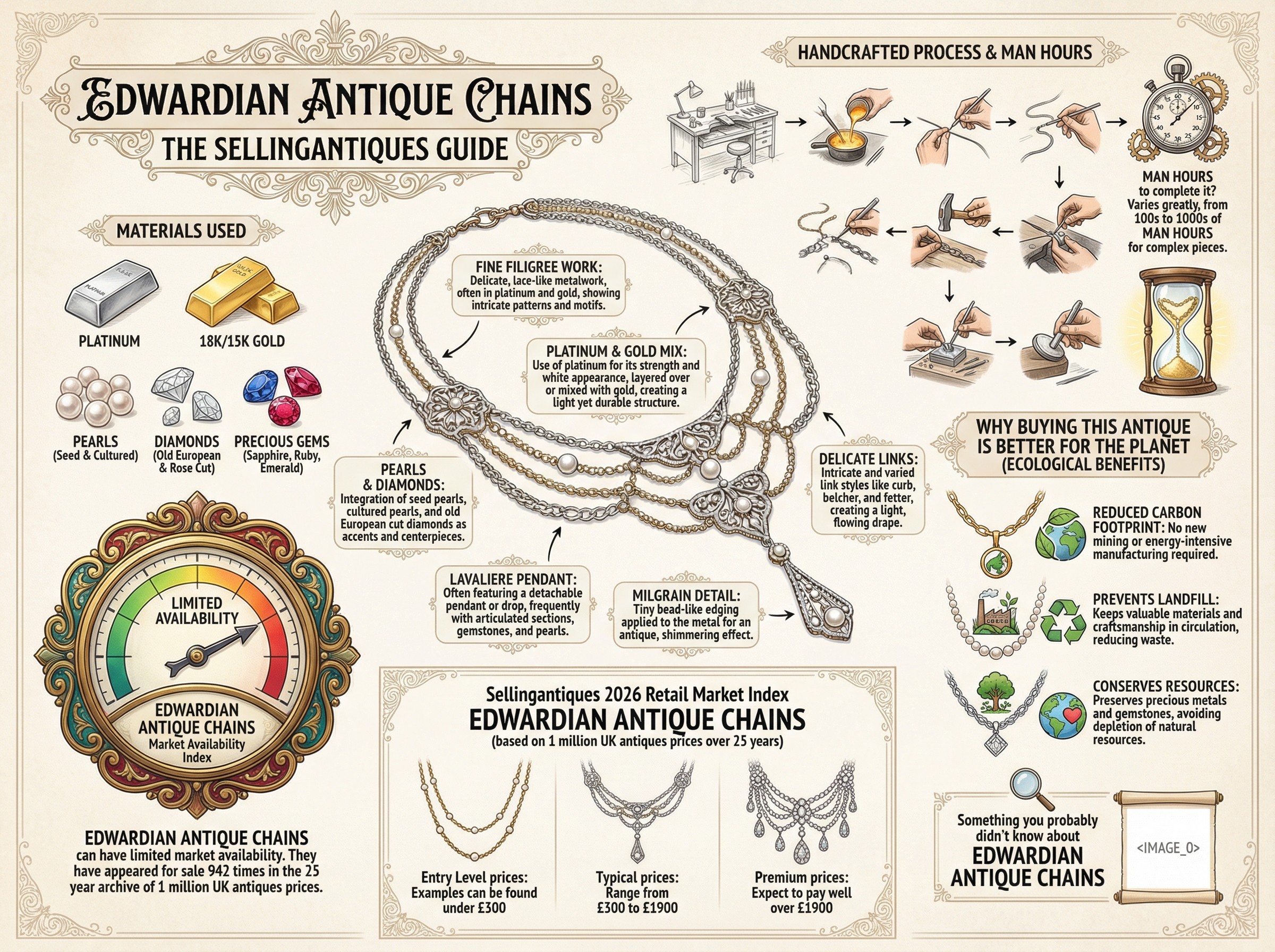 Edwardian Antique Chains Guide Infographic
