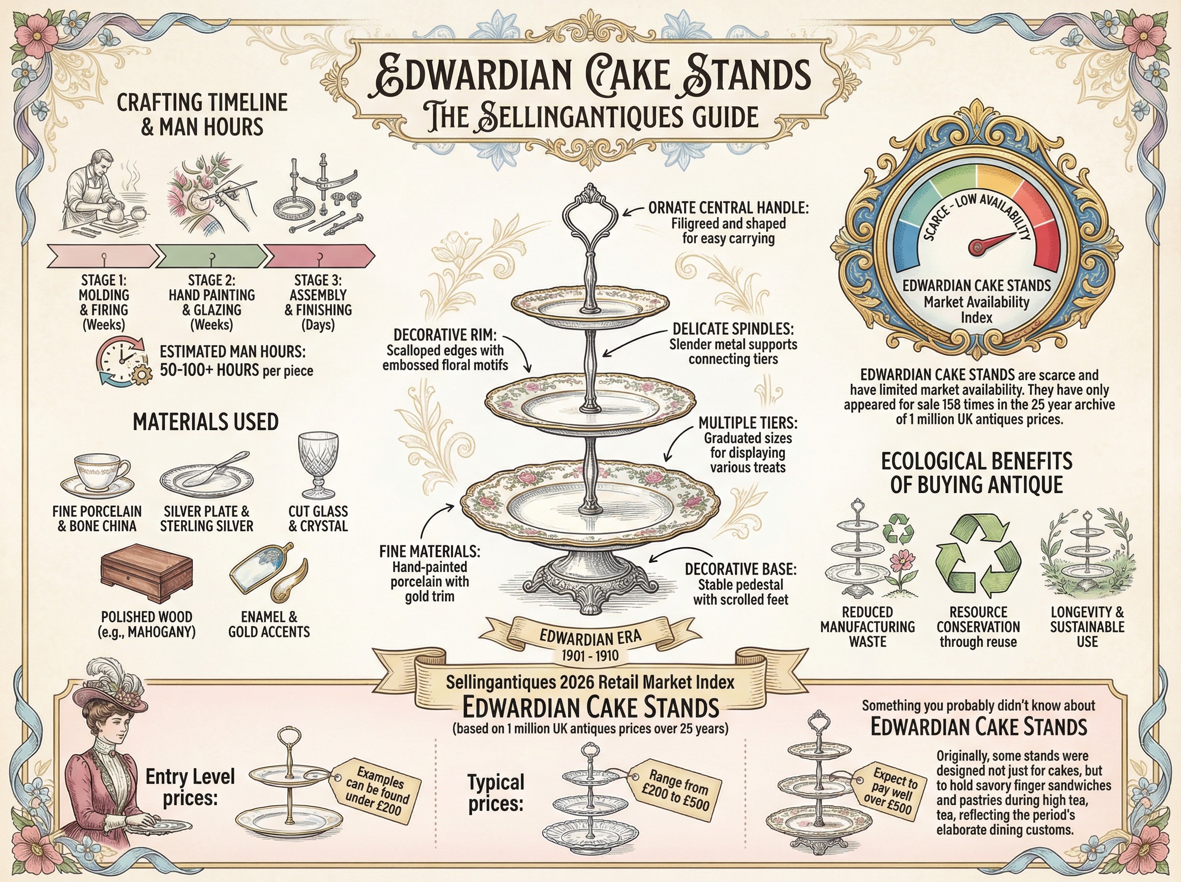 Edwardian Cake Stands Guide Infographic
