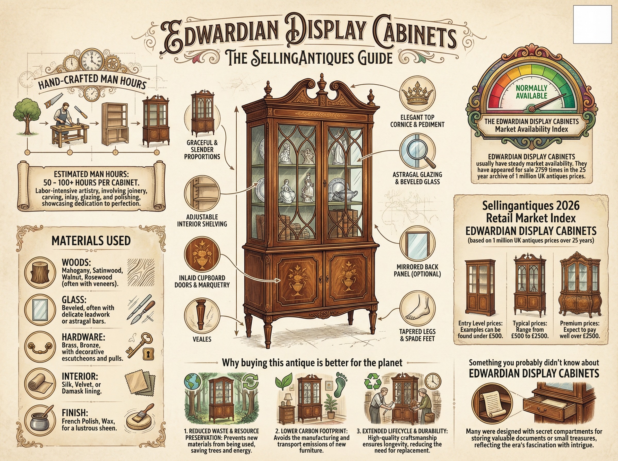 Edwardian Display Cabinets Guide Infographic
