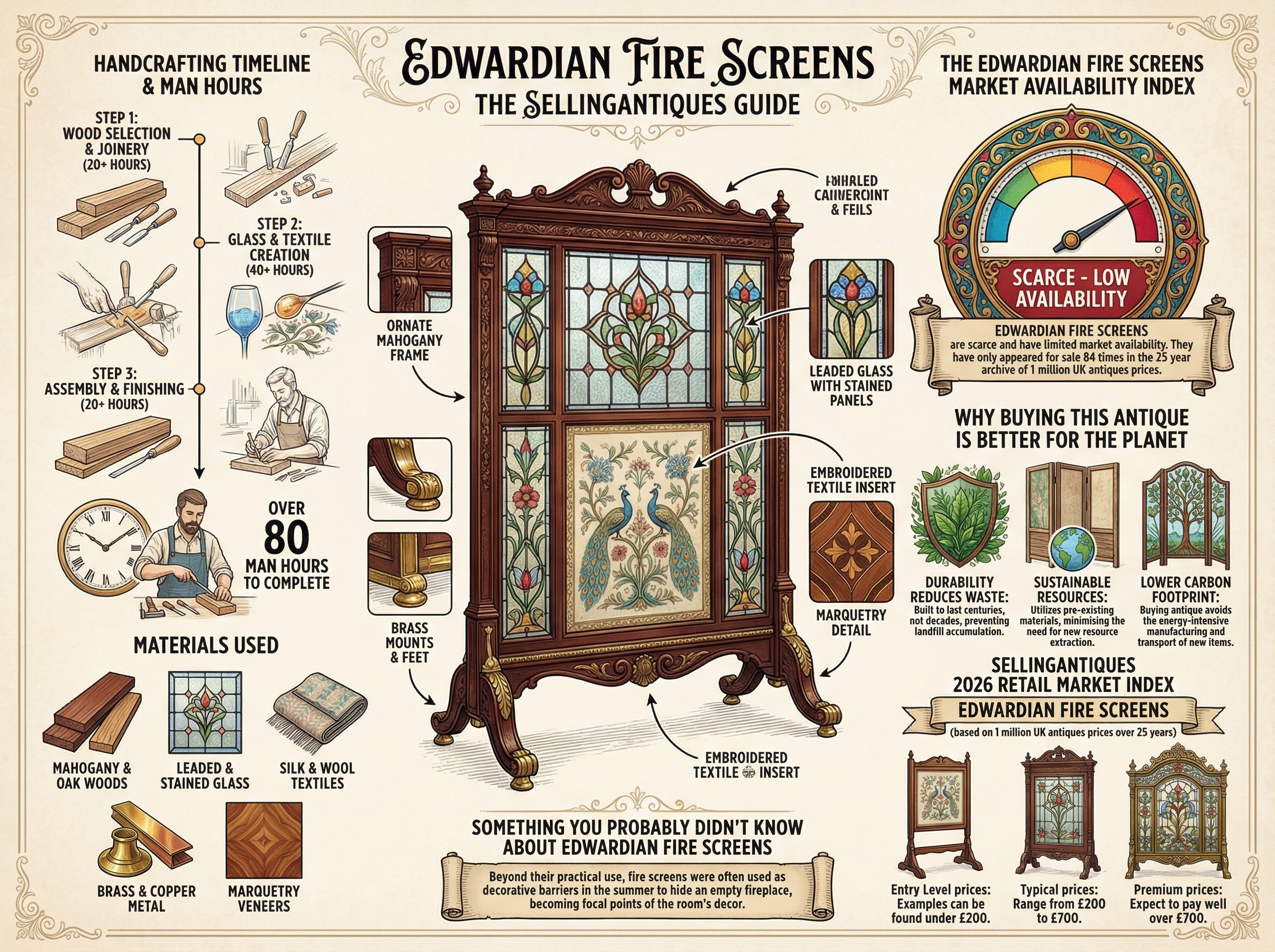 Edwardian Fire Screens Guide Infographic