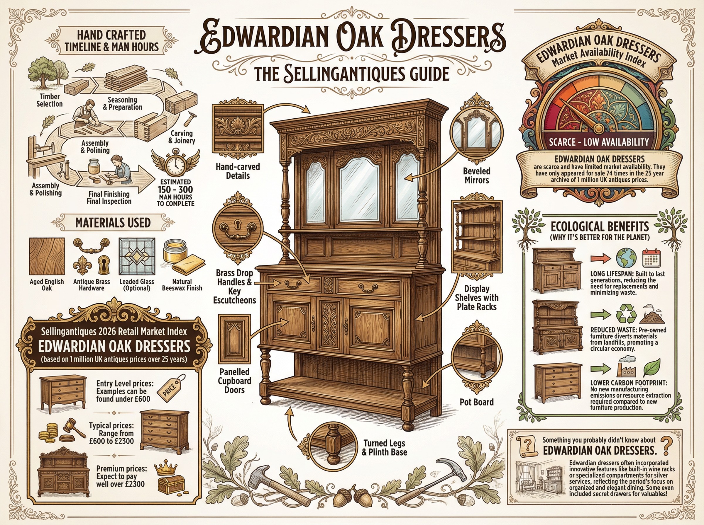 Edwardian Oak Dressers Guide Infographic