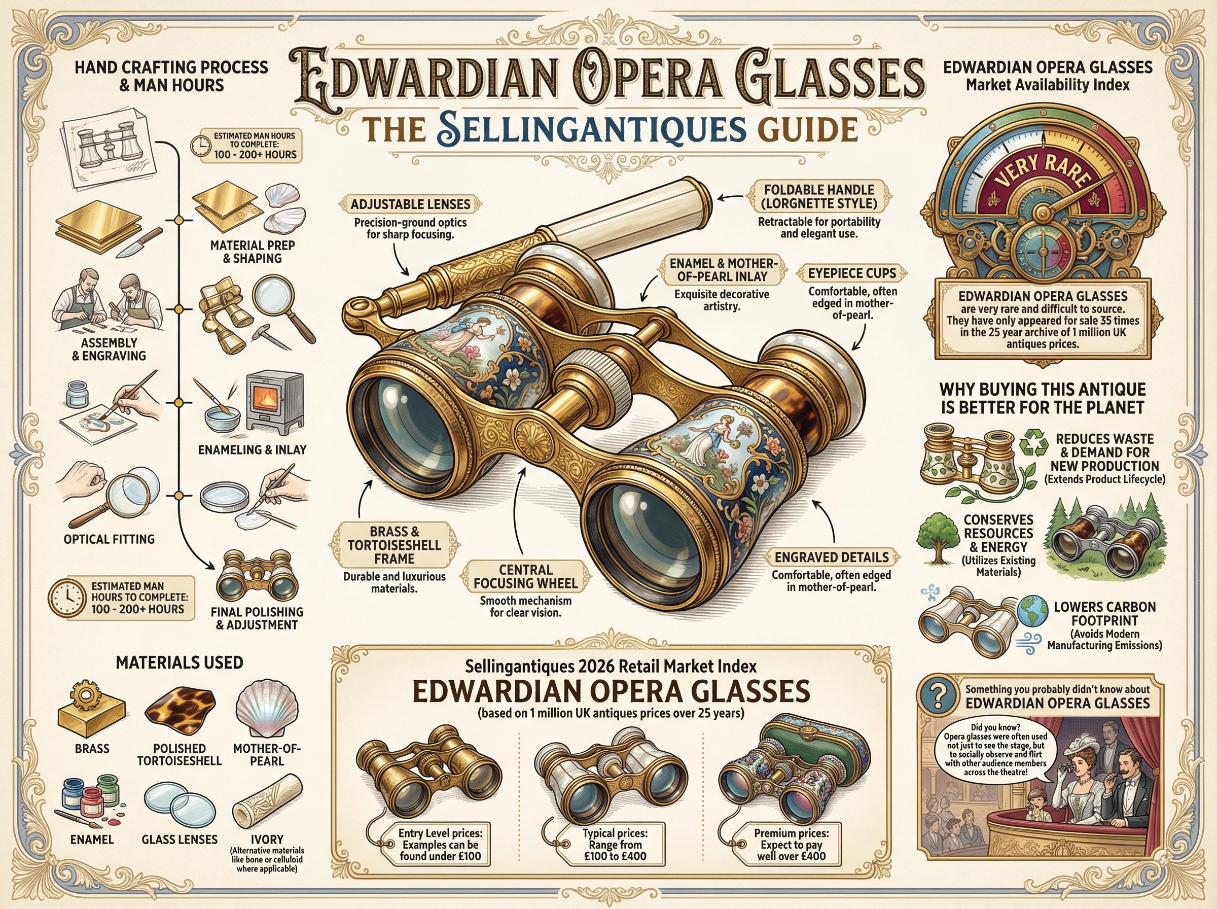 Edwardian Opera Glasses Guide Infographic