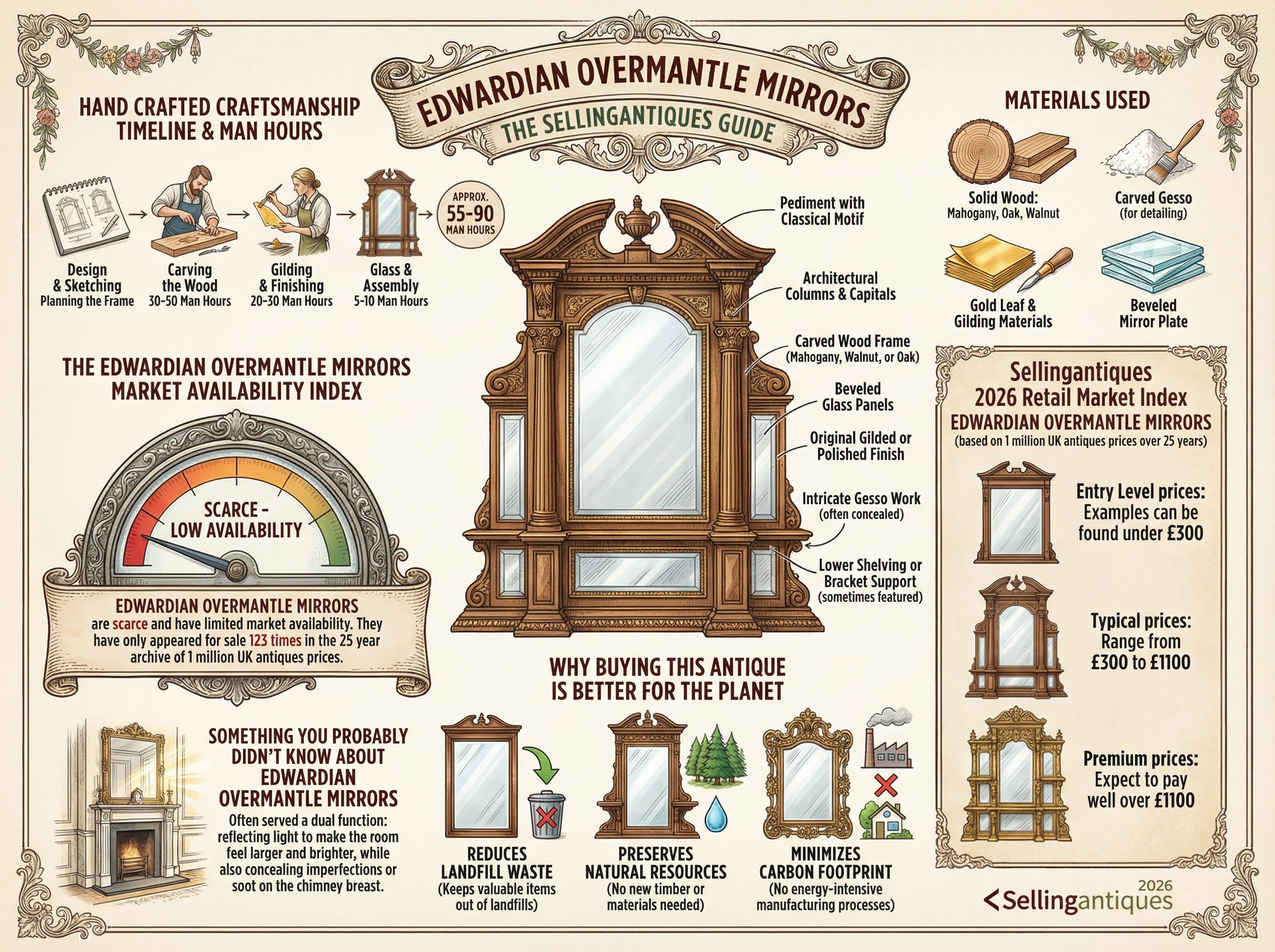 Edwardian Overmantle Mirrors Guide Infographic