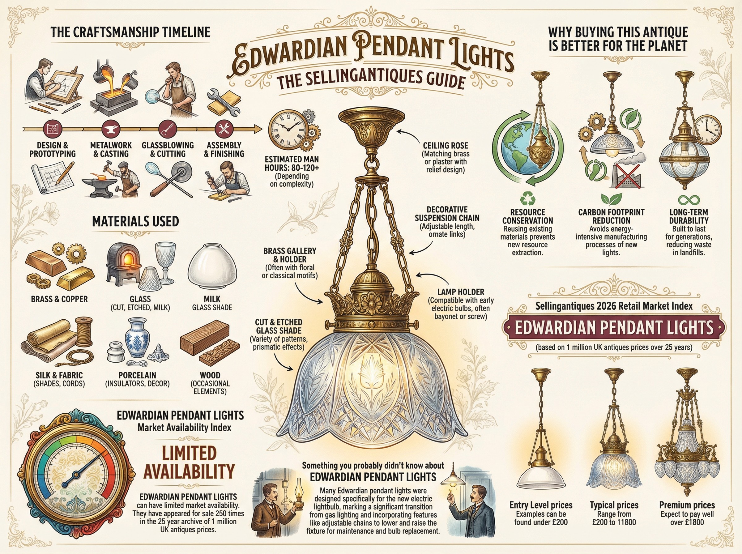 Edwardian Pendant Lights Guide Infographic