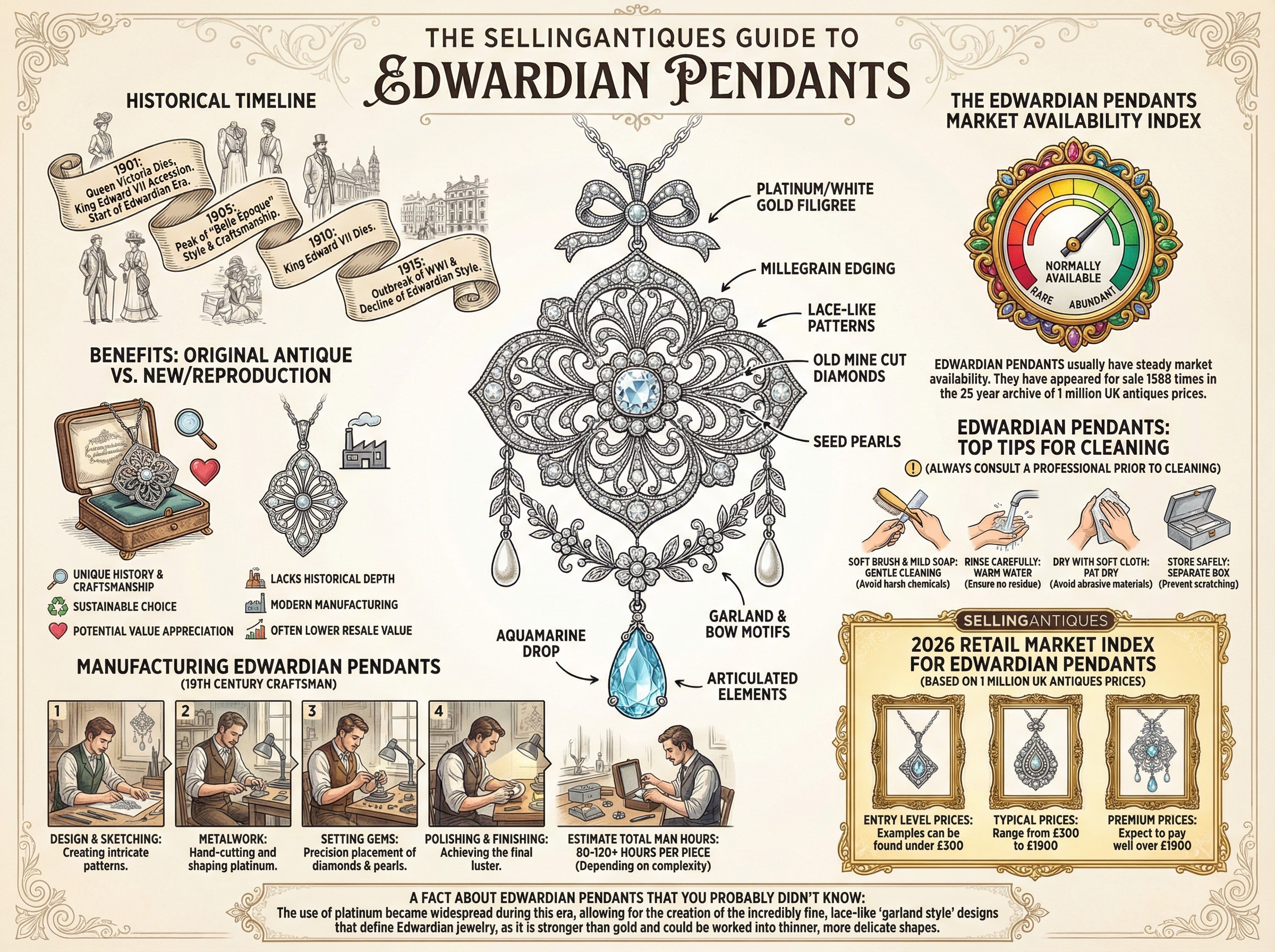 Edwardian Pendants Guide Infographic