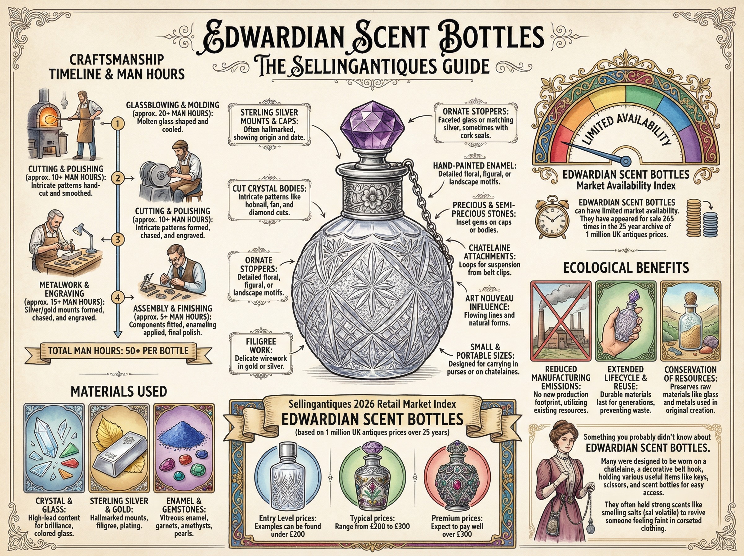 Edwardian Scent Bottles Guide Infographic