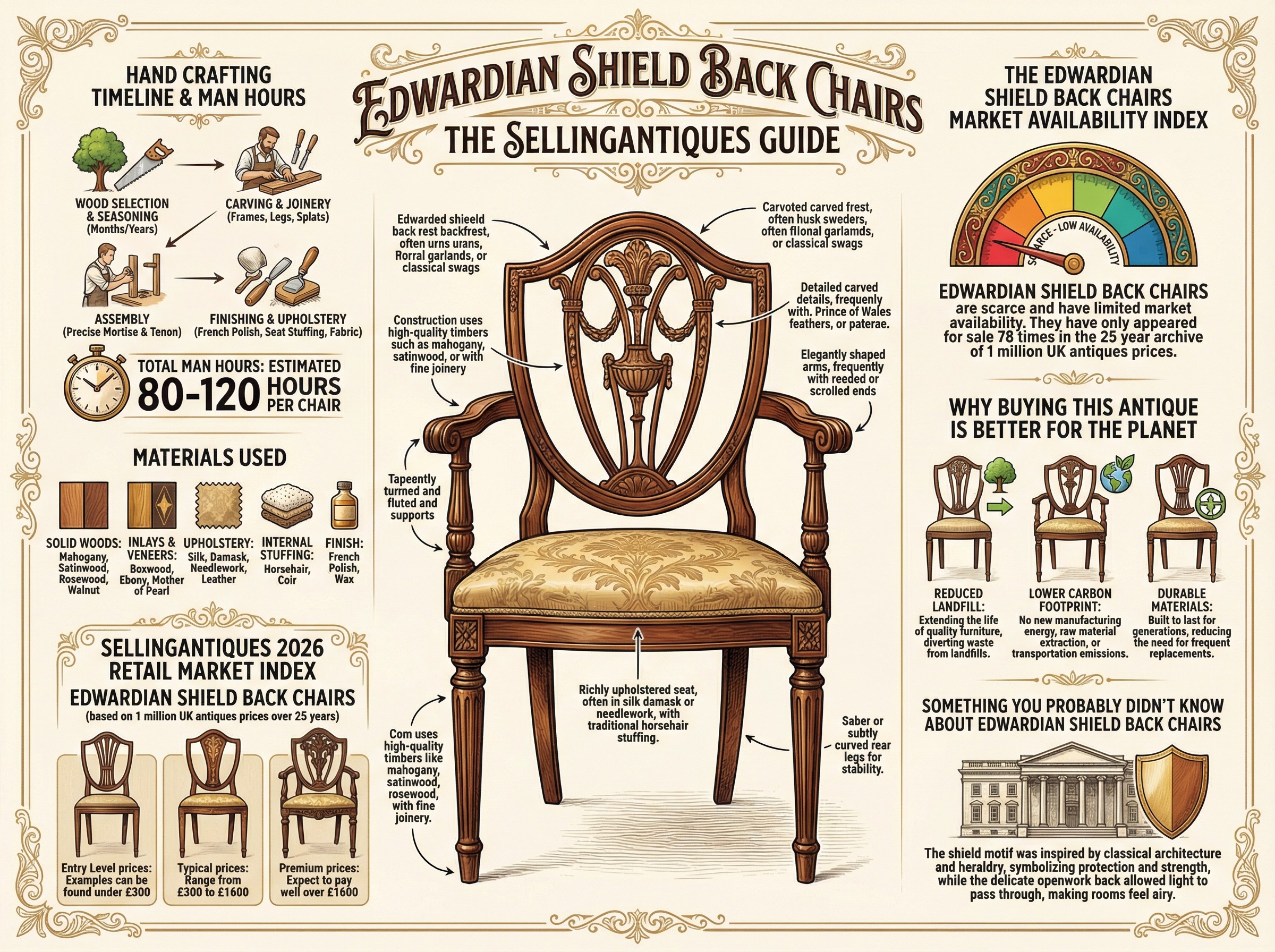 Edwardian Shield Back Chairs Guide Infographic