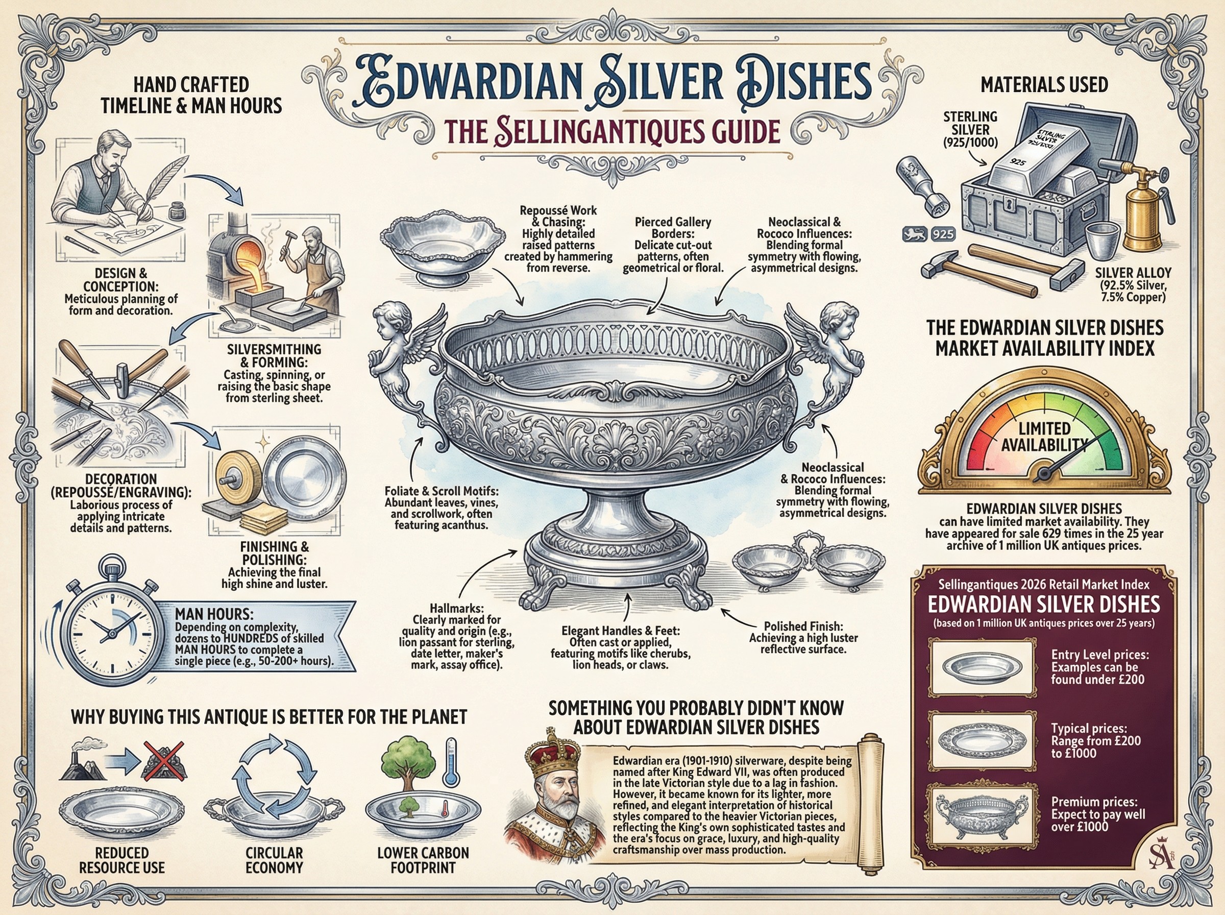Edwardian Silver Dishes Guide Infographic