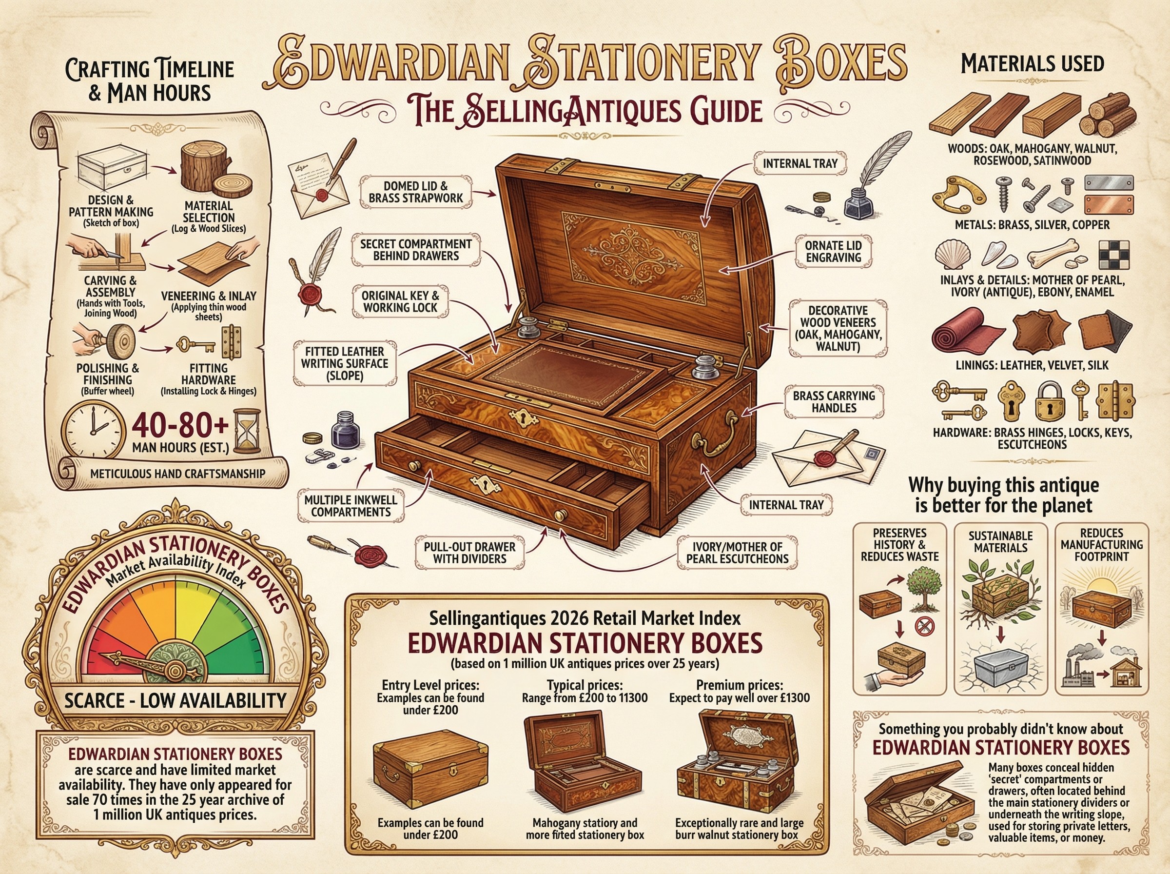 Edwardian Stationery Boxes Guide Infographic