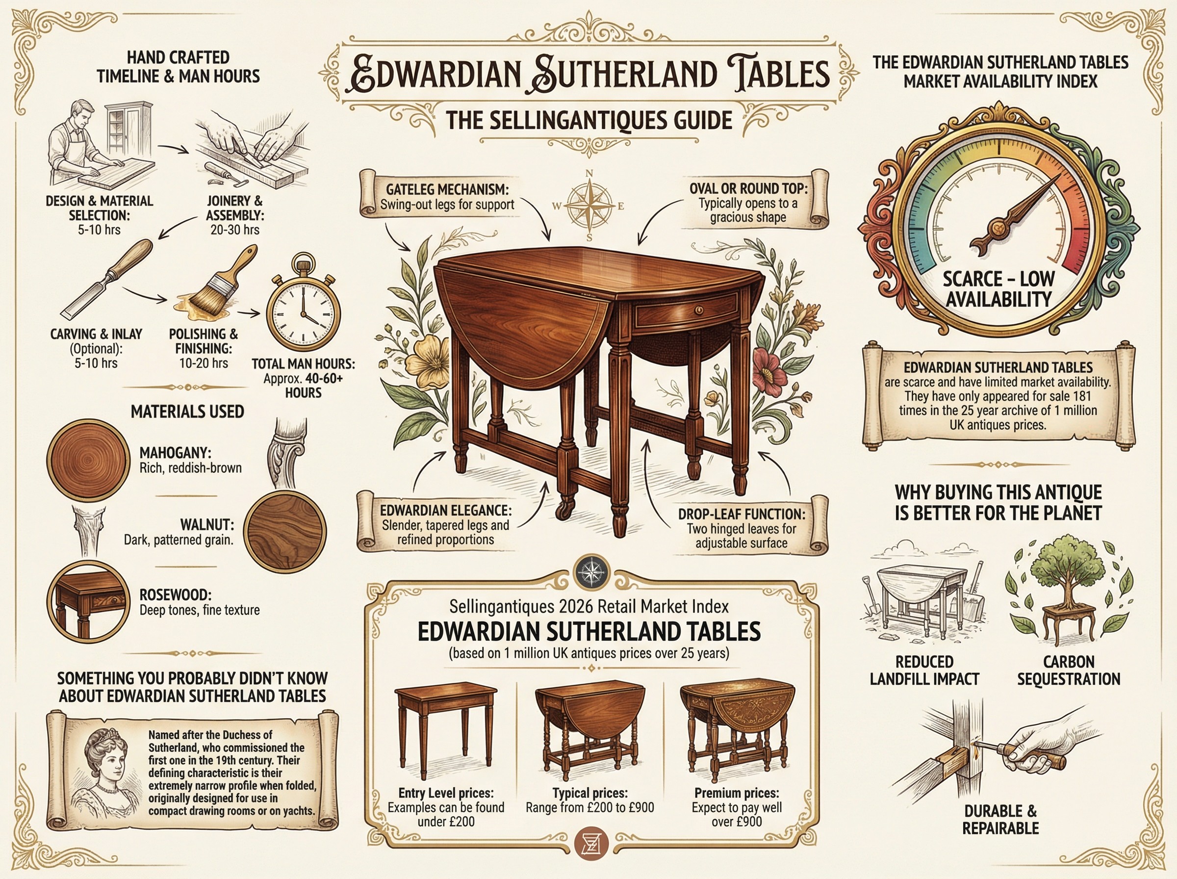 Edwardian Sutherland Tables Guide Infographic