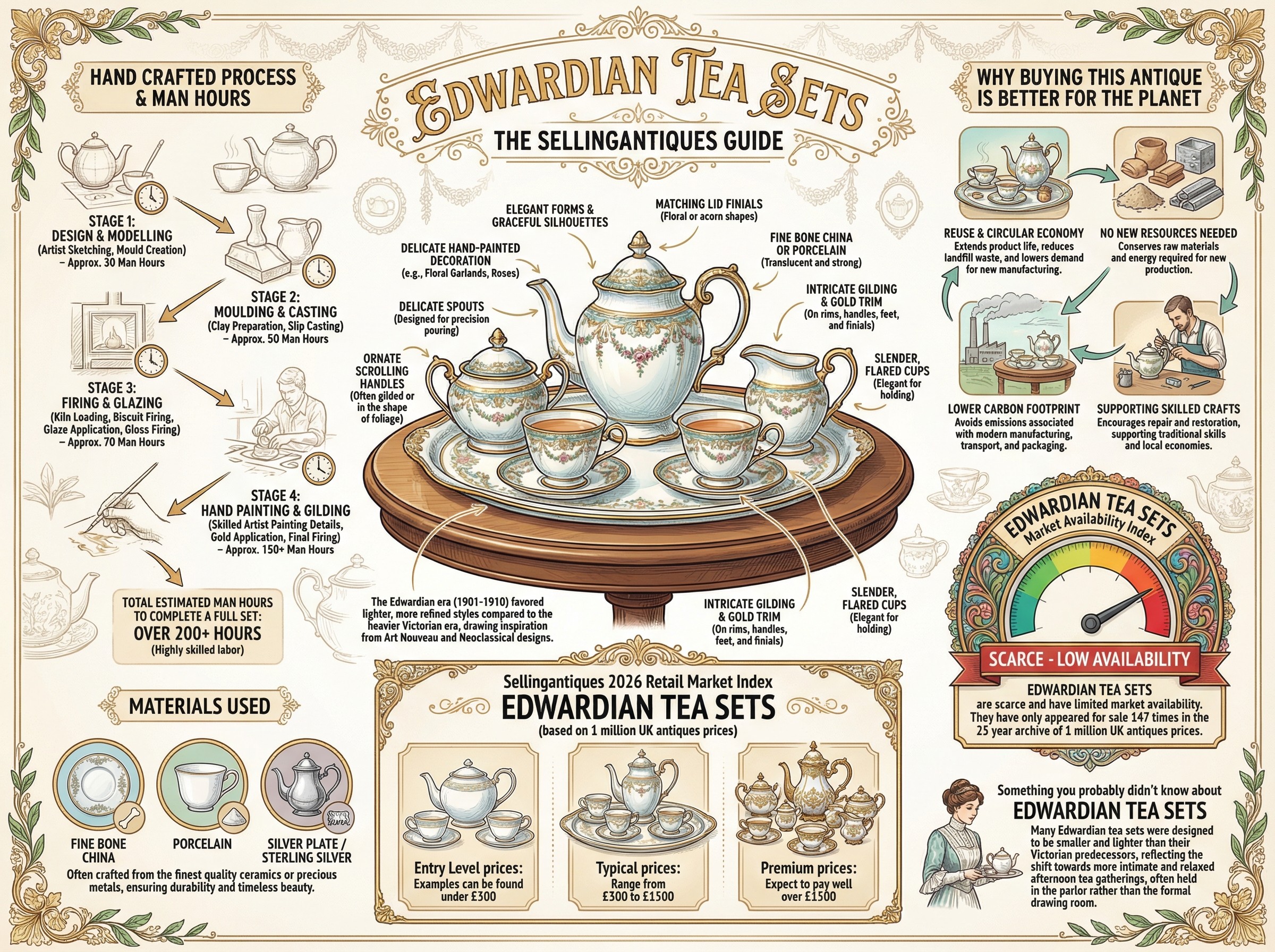 Edwardian Tea Sets Guide Infographic