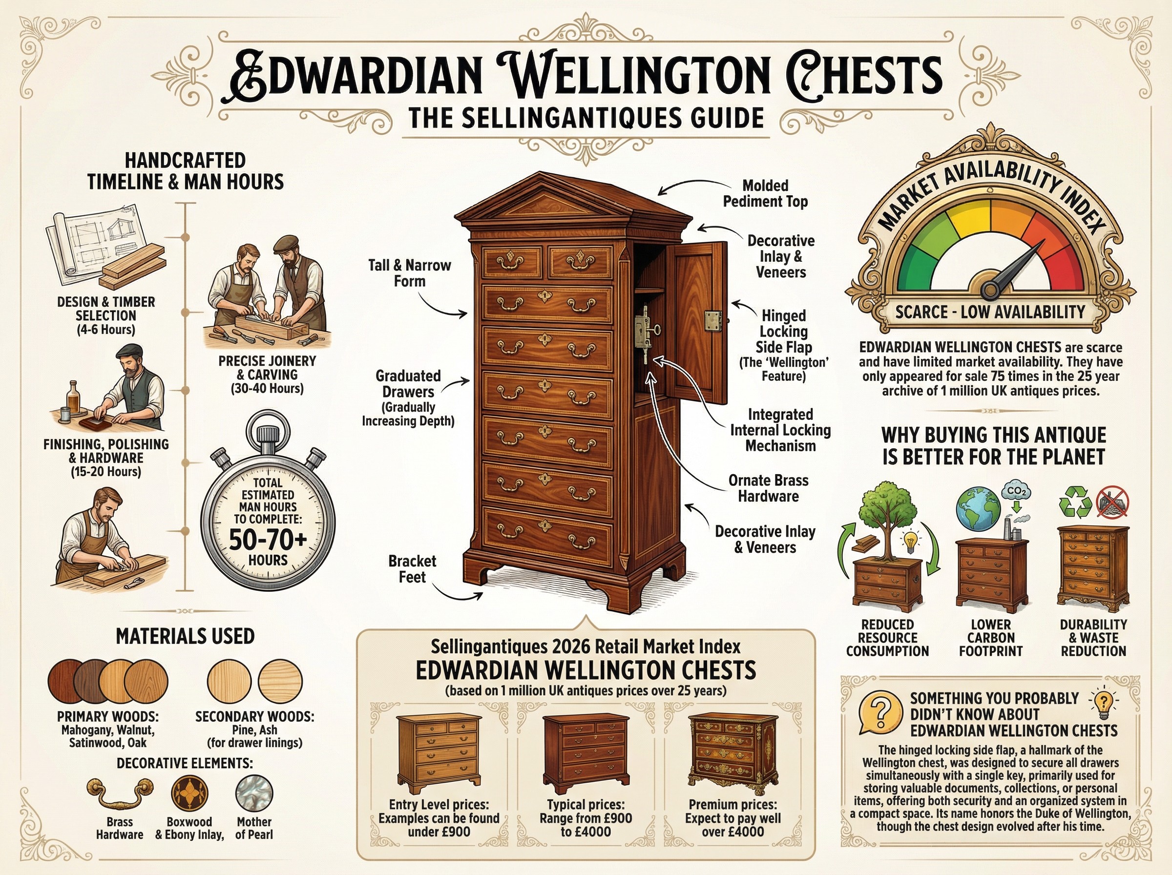 Edwardian Wellington Chests Guide Infographic