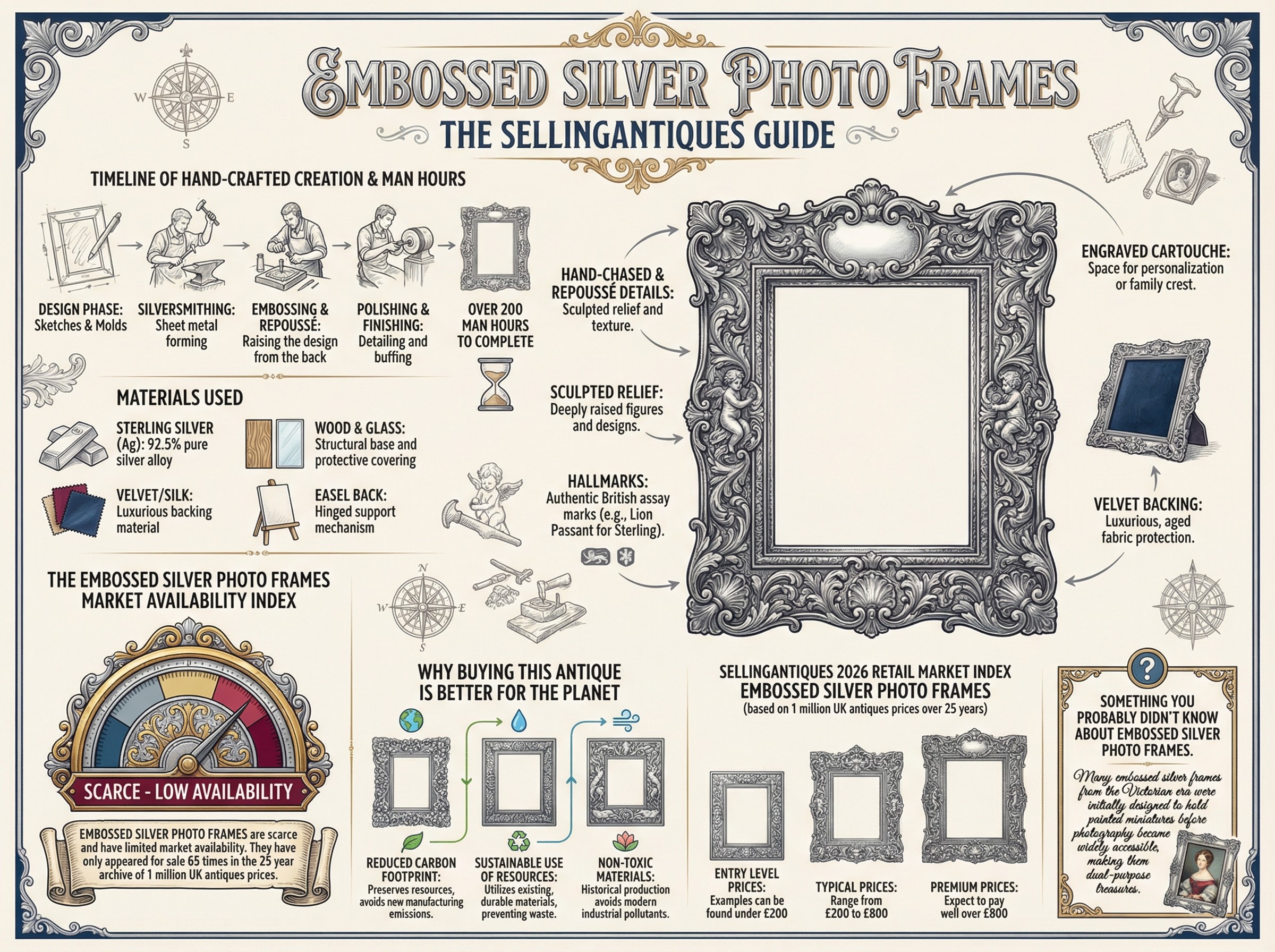 Embossed Silver Photo Frames Guide Infographic