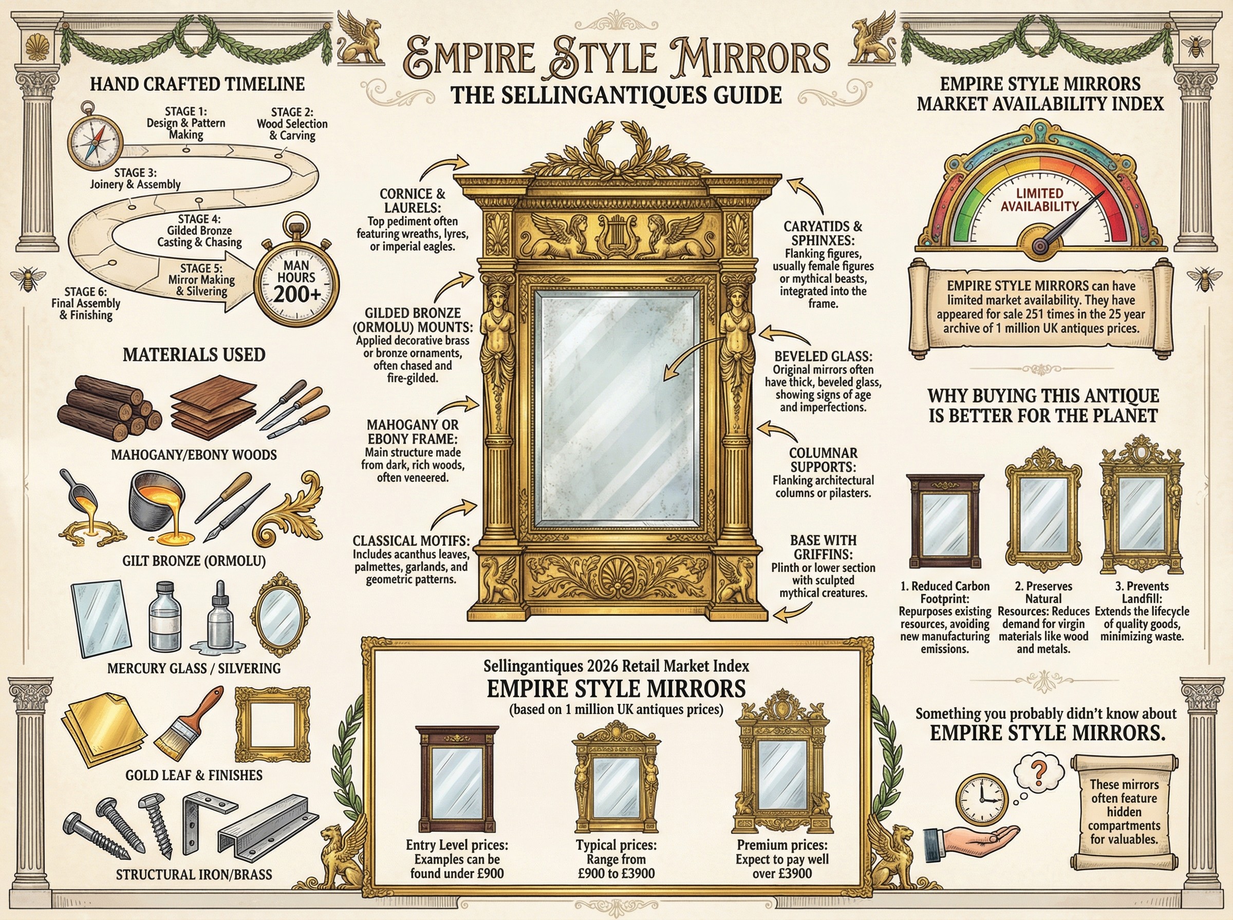 Empire Style Mirrors Guide Infographic
