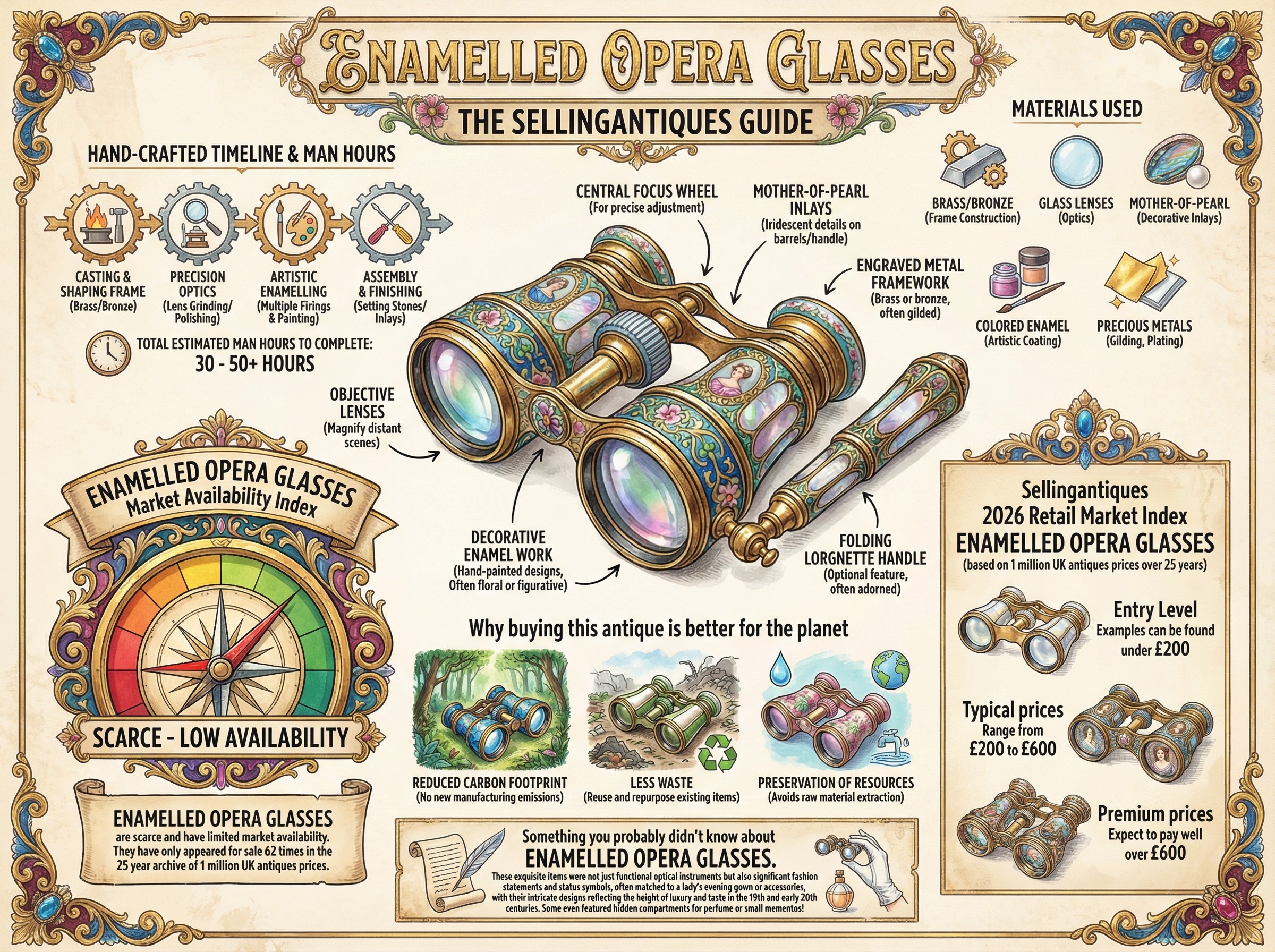 Enamelled Opera Glasses Guide Infographic