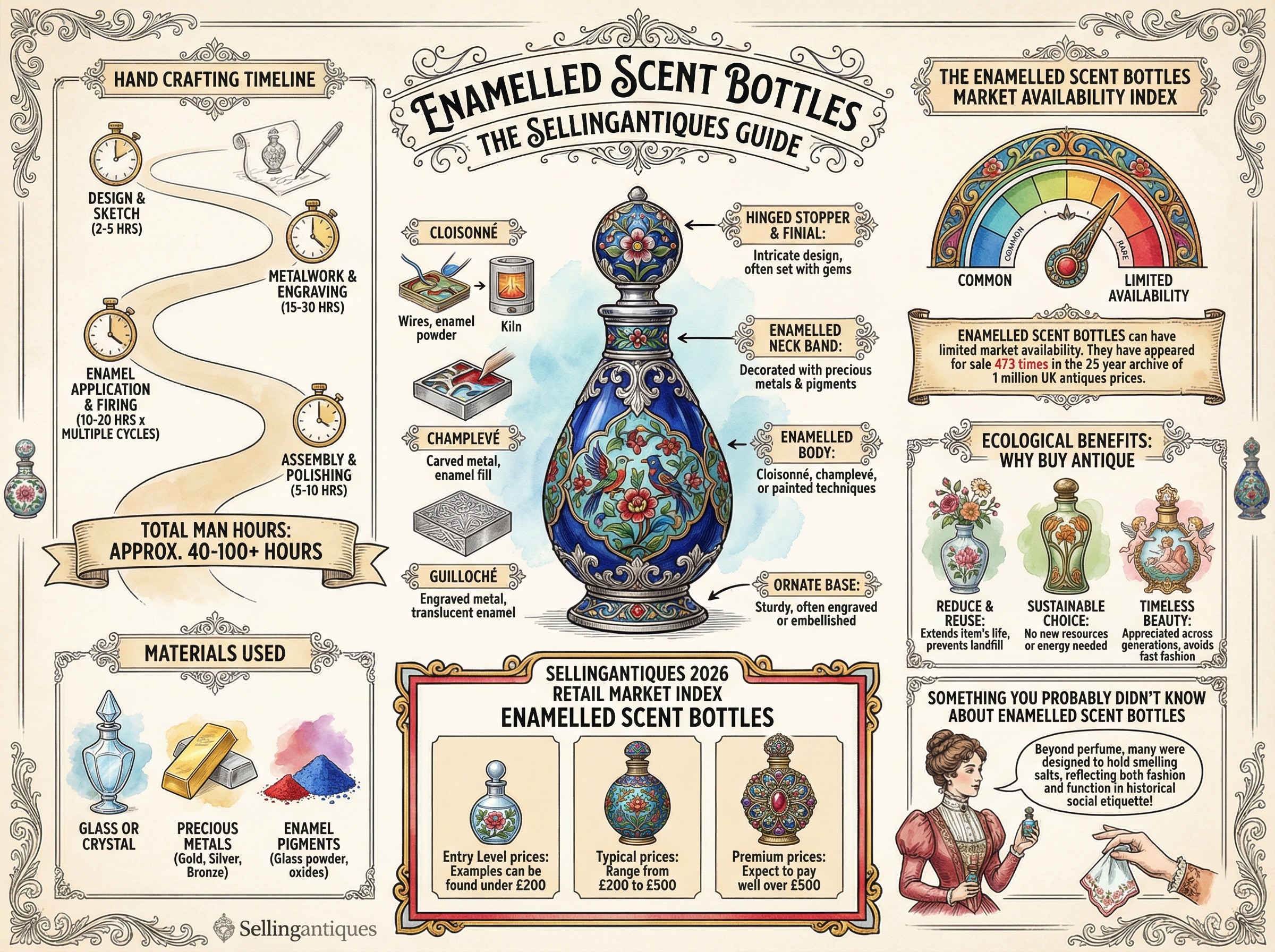 Enamelled Scent Bottles Guide Infographic
