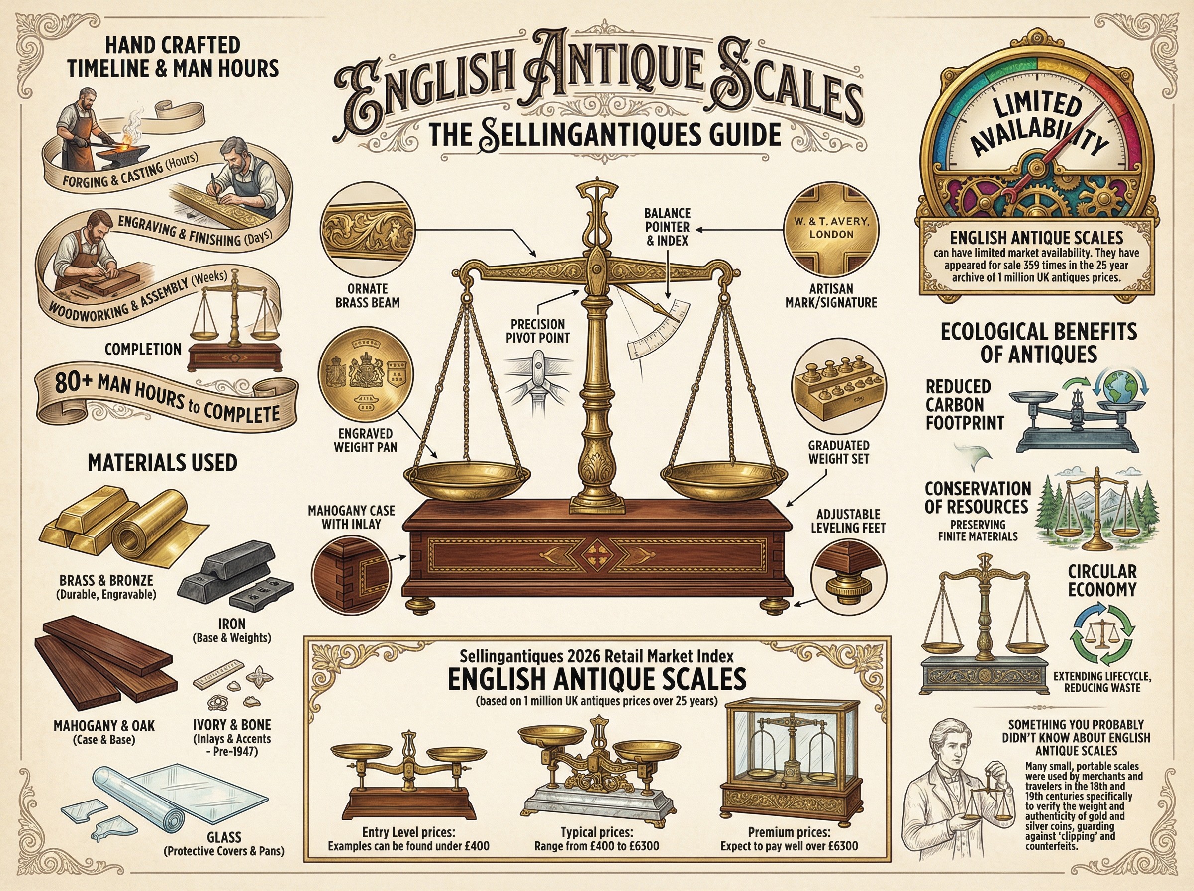 English Antique Scales Guide Infographic