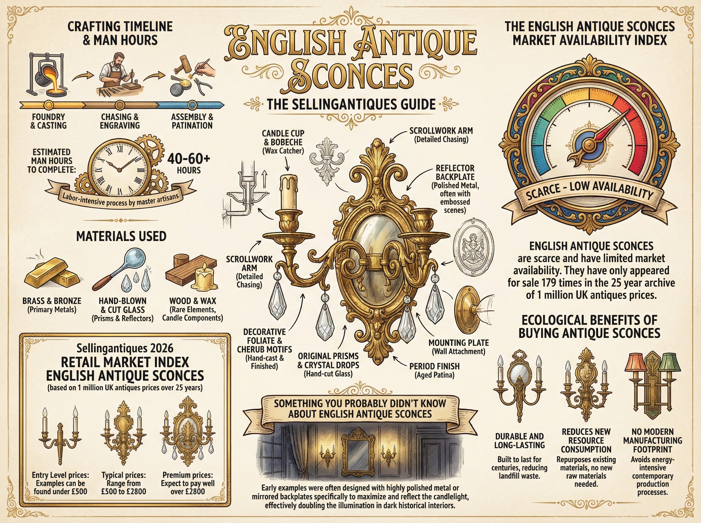 English Antique Sconces Guide Infographic