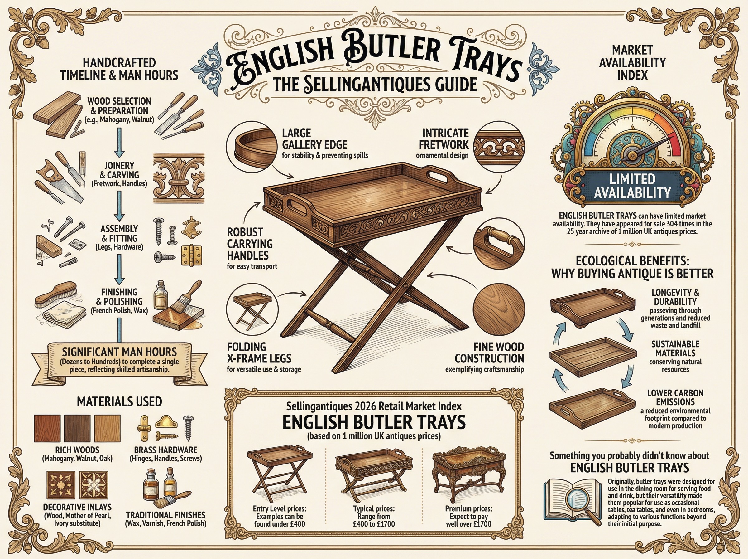 English Butler Trays Guide Infographic