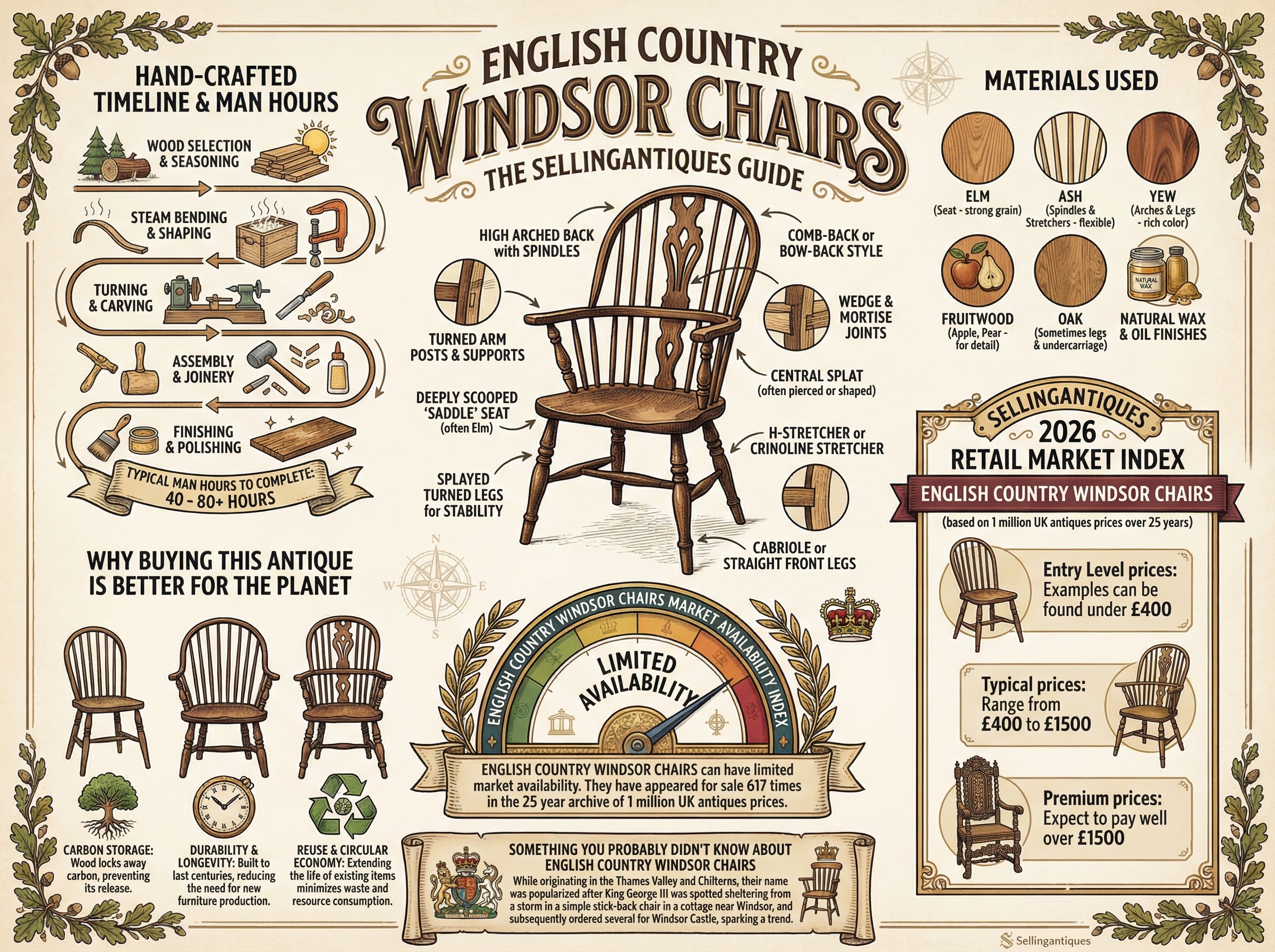 English Country Windsor Chairs Guide Infographic
