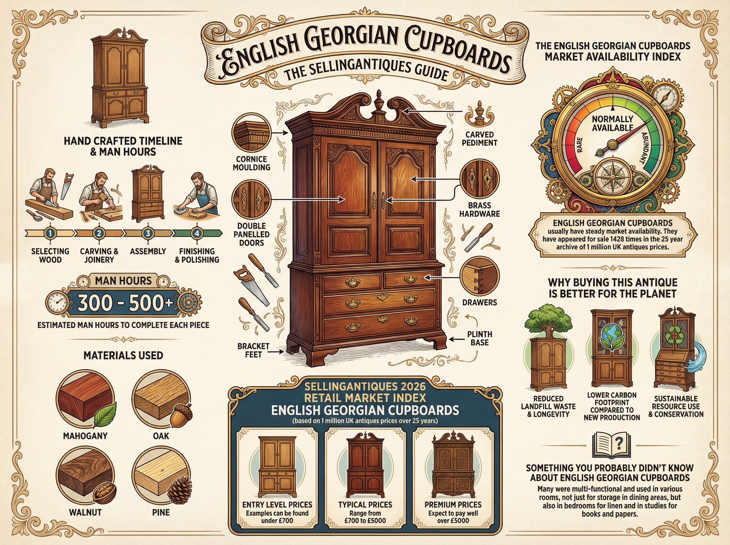 English Georgian Cupboards Guide Infographic