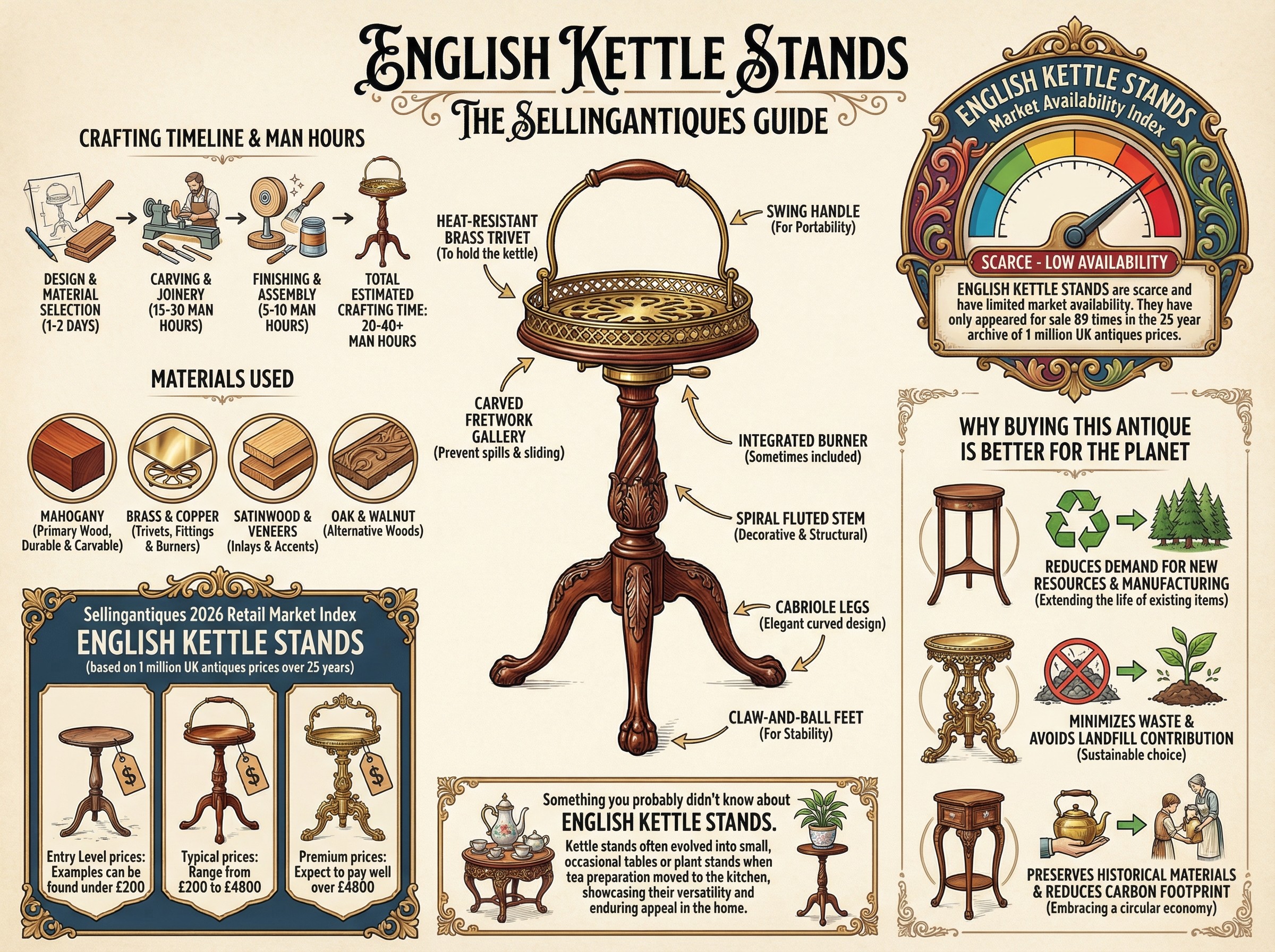English Kettle Stands Guide Infographic