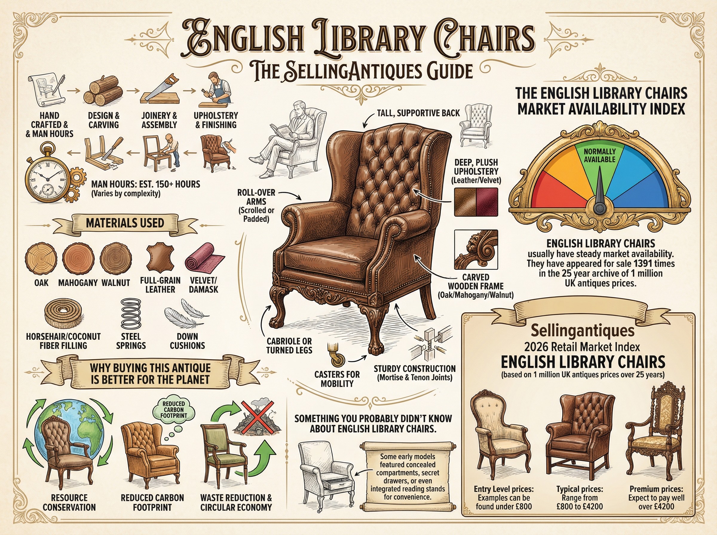 English Library Chairs Guide Infographic