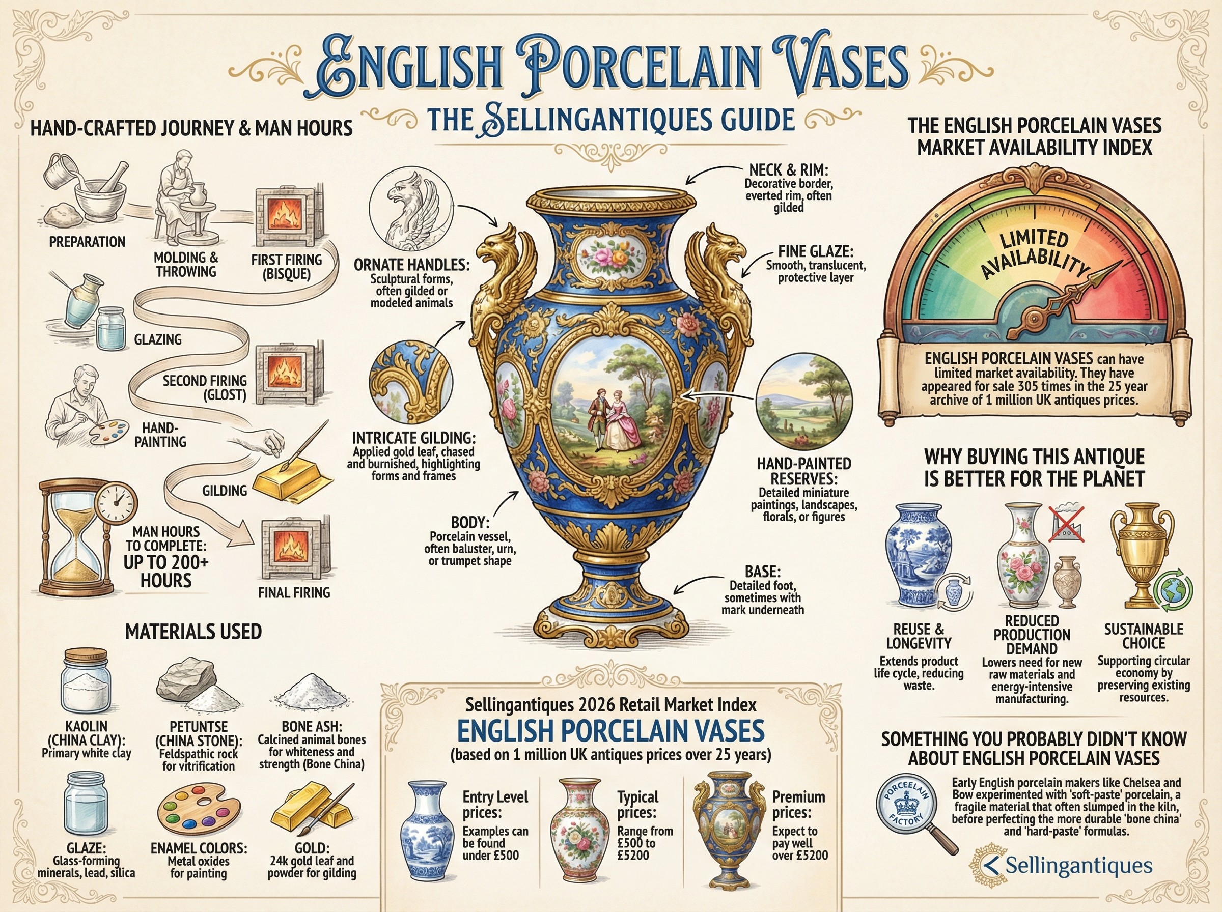 English Porcelain Vases Guide Infographic